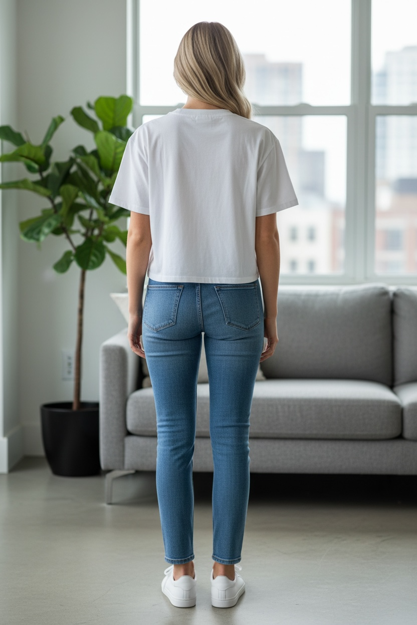 Crop Top Calvin Klein Performance Blanco para Mujer con Logo en Relieve
