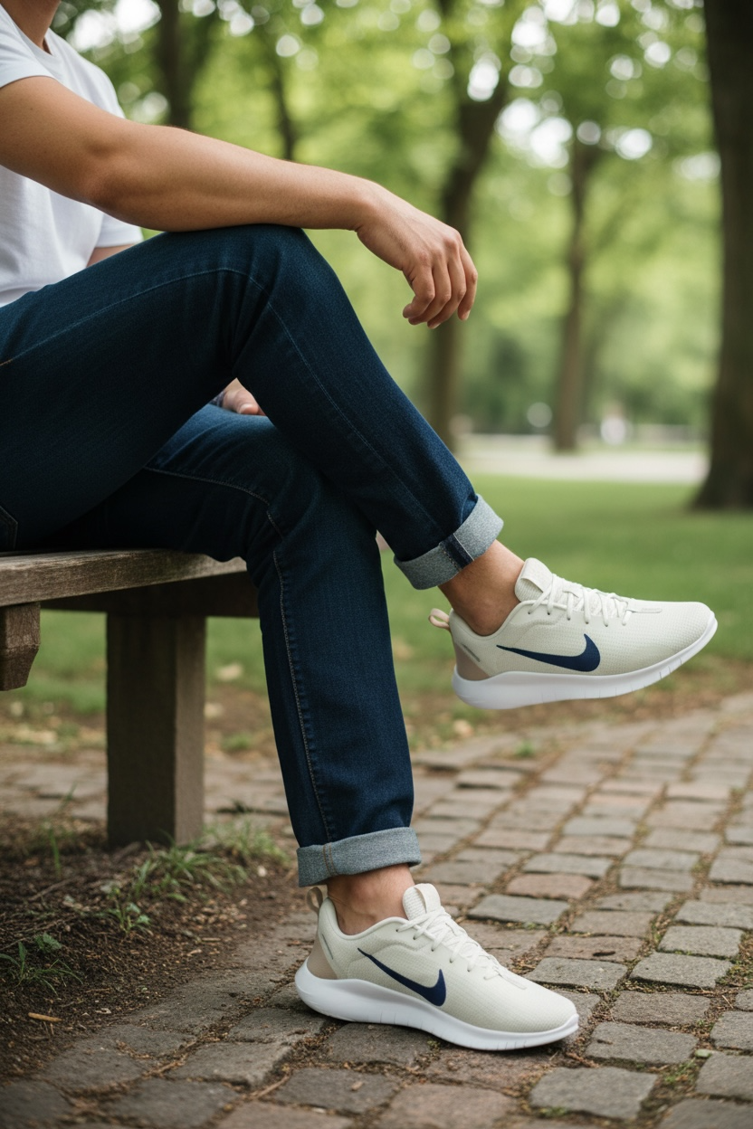 Tenis Nike Flex Experience Run 12 Hombre Blanco/Azul
