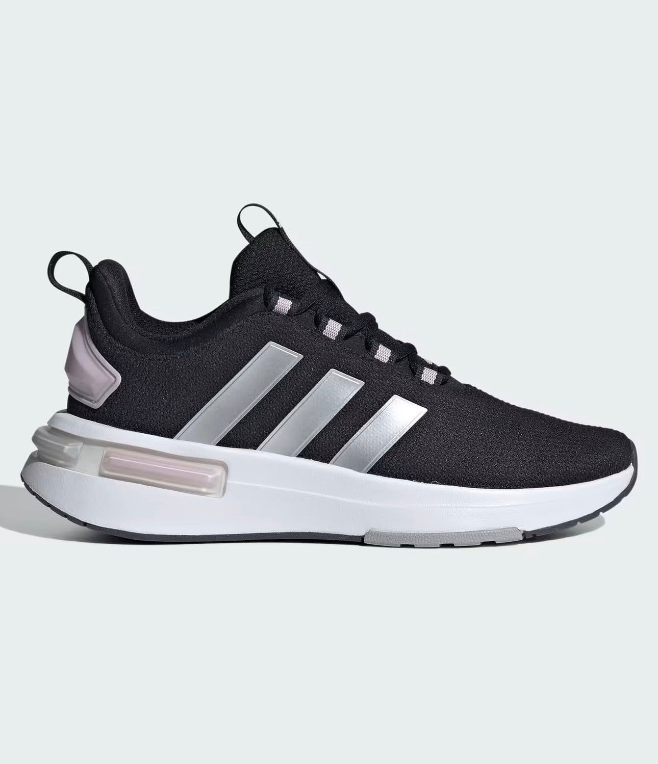 Tenis Adidas Mujer Negros con Suela Blanca – Estilo Deportivo y Cómodo