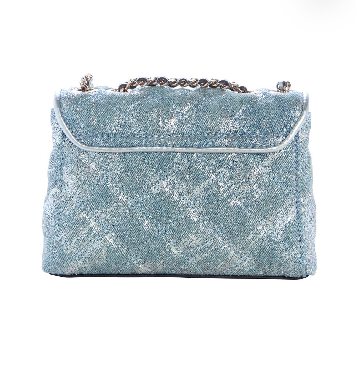 Bolso Mini GUESS Giully II Crossbody en Denim Metálico Azul