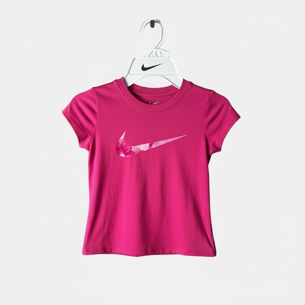 Conjunto Deportivo 2 Piezas Niña Nike Rosa y Negro (Camiseta + Short) Talla 6X