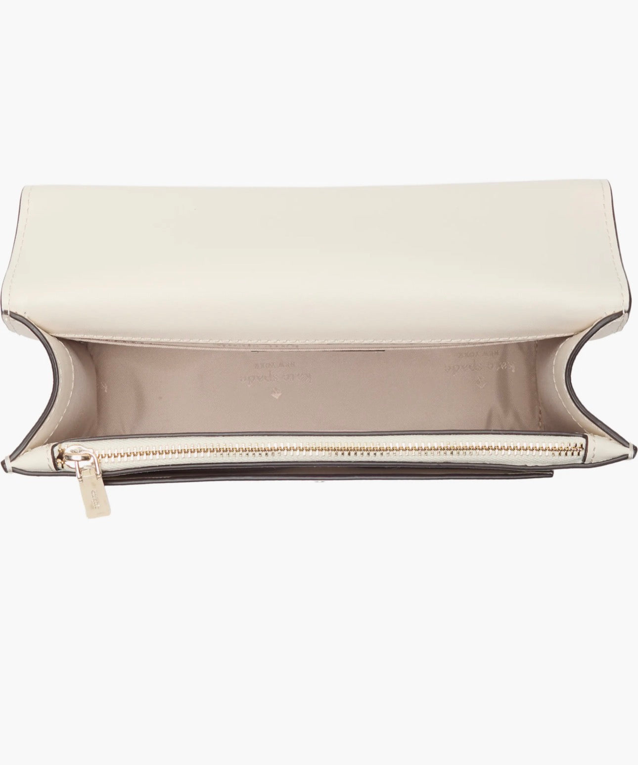 Bolso Crossbody Kate Spade New York Remi Flap Crema con Cadena Dorada