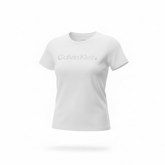 Camiseta Calvin Klein Performance Mujer con Logo Frontal – 4 Colores Disponibles