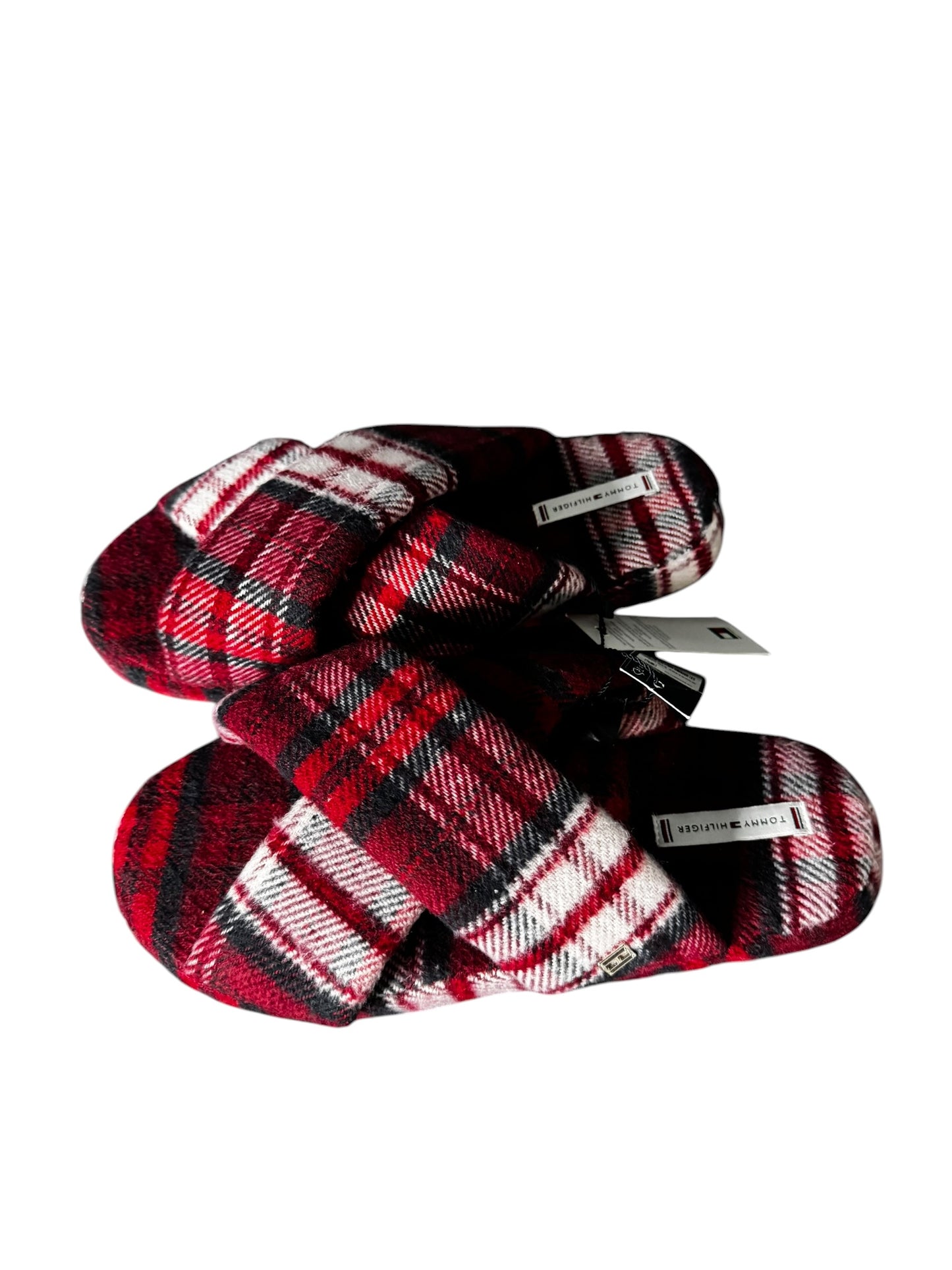 Pantuflas Tommy Hilfiger Mujer Diseño Escocés Rojo