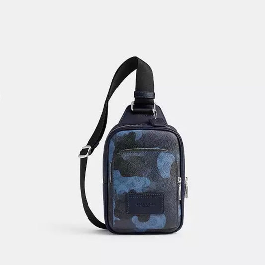 Coach Racer Sling Pack Estampado Camo Azul Signature para Hombre