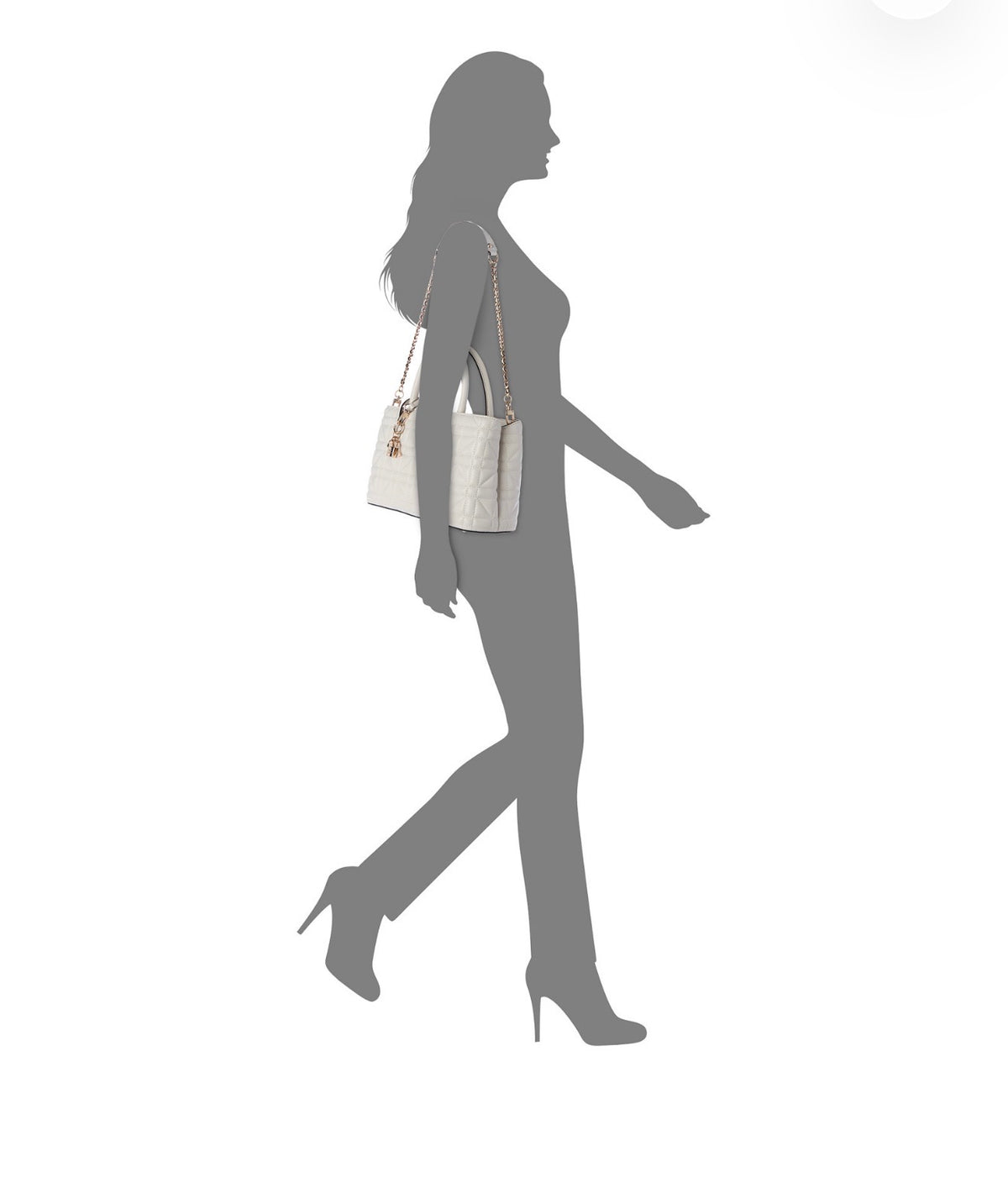 Bolso Mediano GUESS Edita Satchel Acolchado Blanco