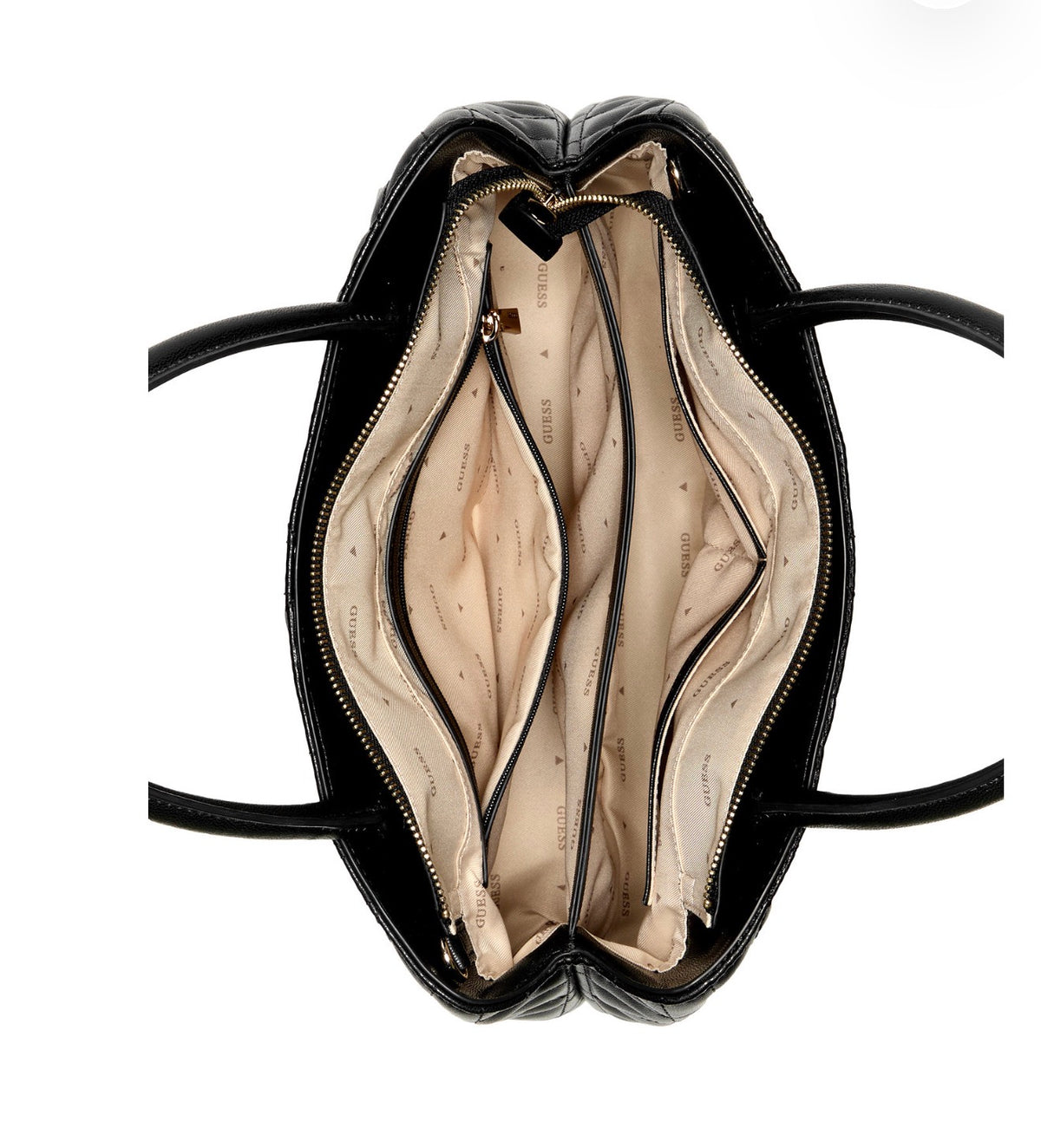 Bolso Satchel GUESS Edita Acolchado Negro