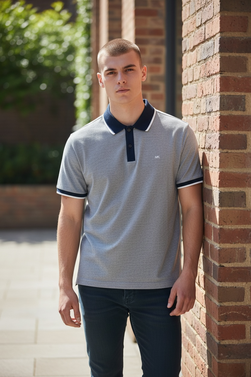 Polo Michael Kors Hombre de Secado Rápido – Azul Marino o Negro – Estilo Clásico Premium