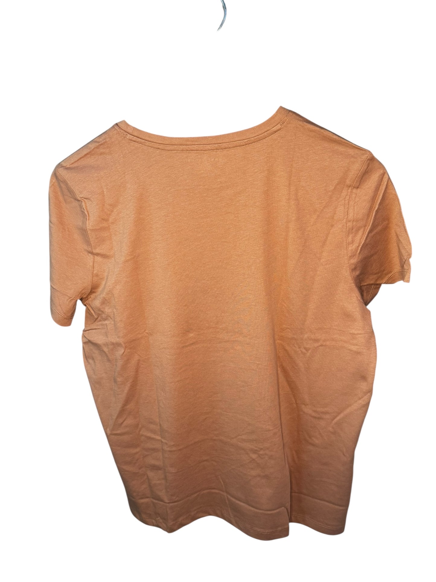 Camiseta Tommy Hilfiger para Mujer Color Terracota con Logo Circular Dorado