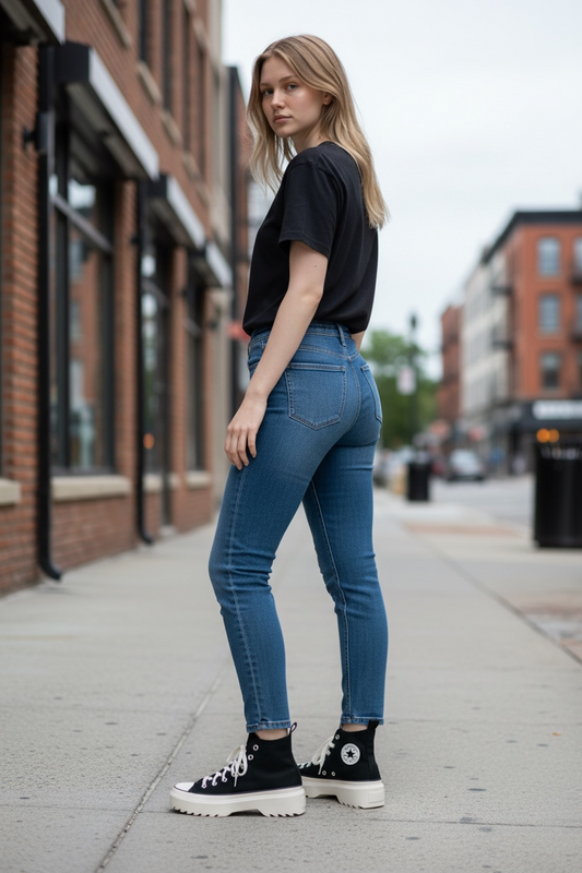 Tenis Converse Chuck Taylor All Star Plataforma Mujer – Negro / Blanco