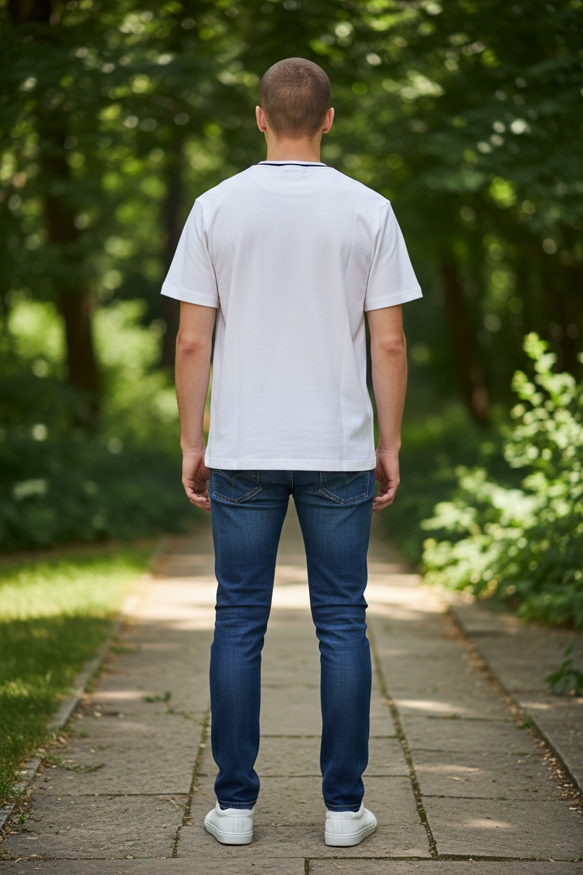 Camiseta Michael Kors Hombre Blanca con Detalles Negros