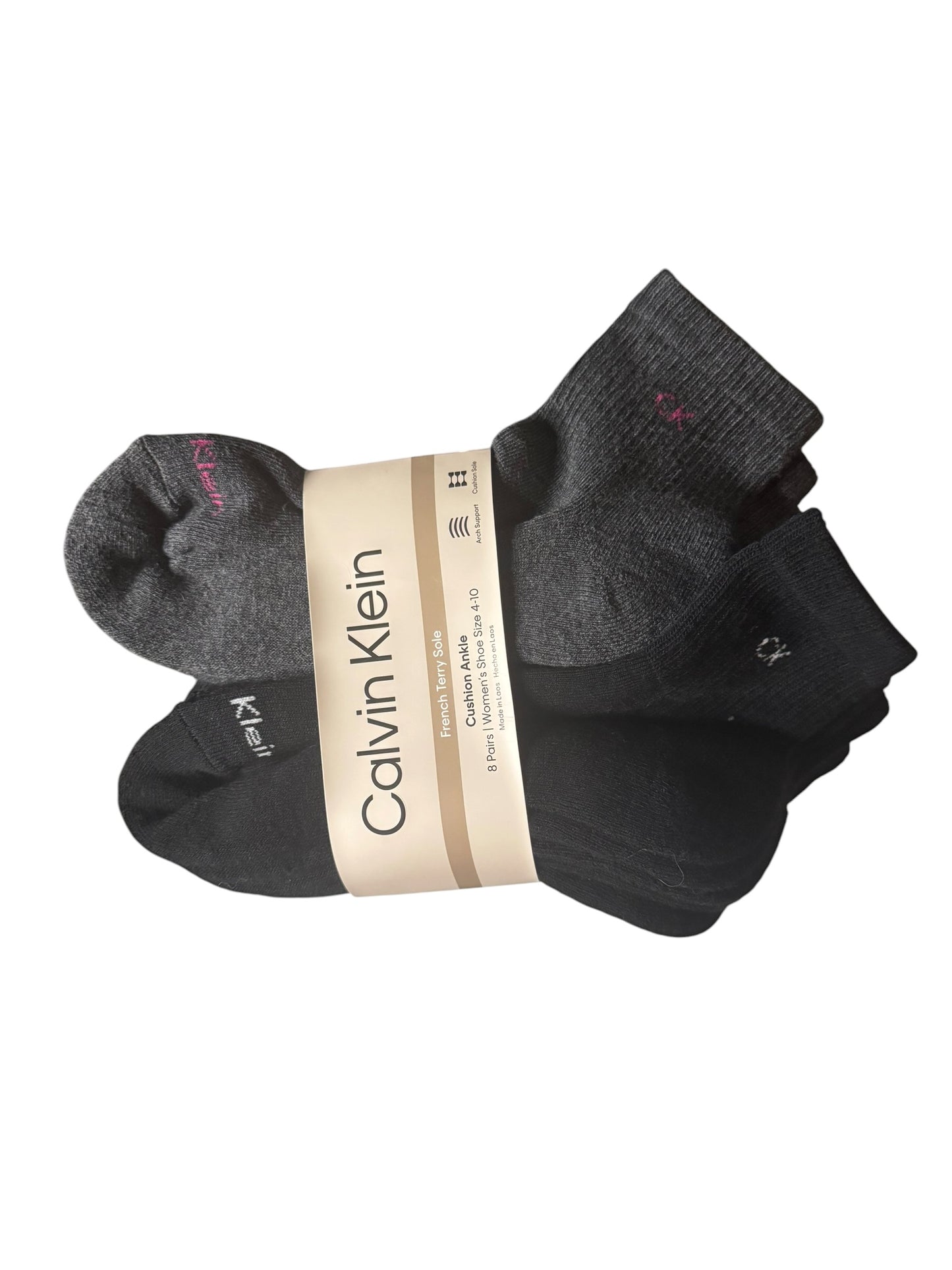 Medias Tobilleras Calvin Klein para Mujer (Paquete de 8) – Colores Clásicos