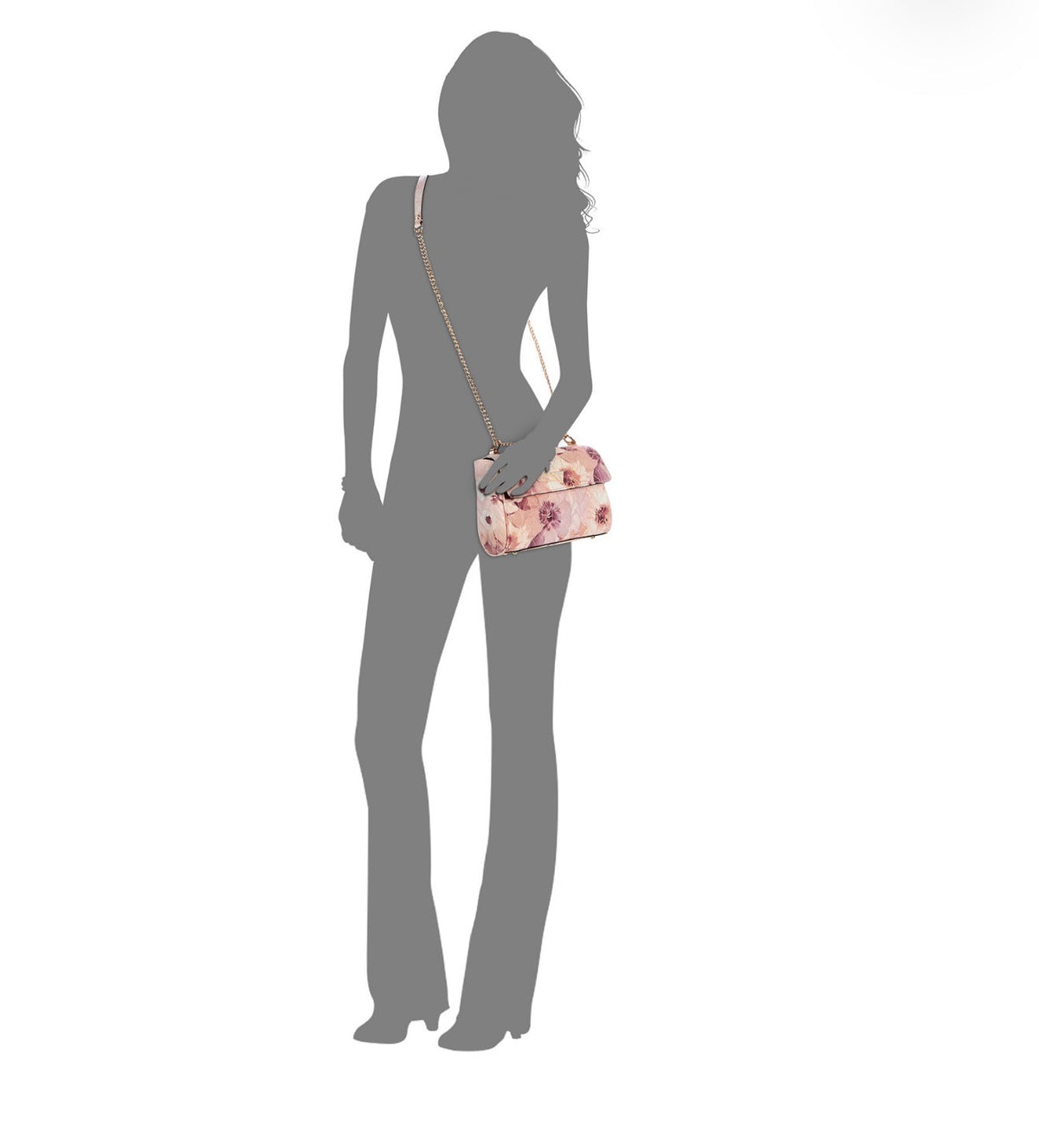 Bolso Crossbody GUESS Floral Acolchado con Cadena