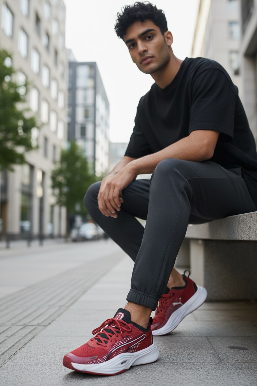 Tenis Puma PWR NITRO Hombre Rojos con Tecnología Nitro – Estilo Running y Alto Rendimiento