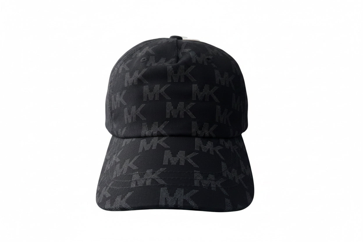 Gorra Michael Kors Negra con Monograma MK – Ajustable Unisex