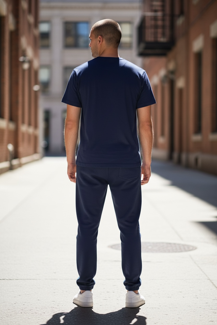Camiseta Nike para Hombre Azul Marino con Logo Swoosh Gráfico