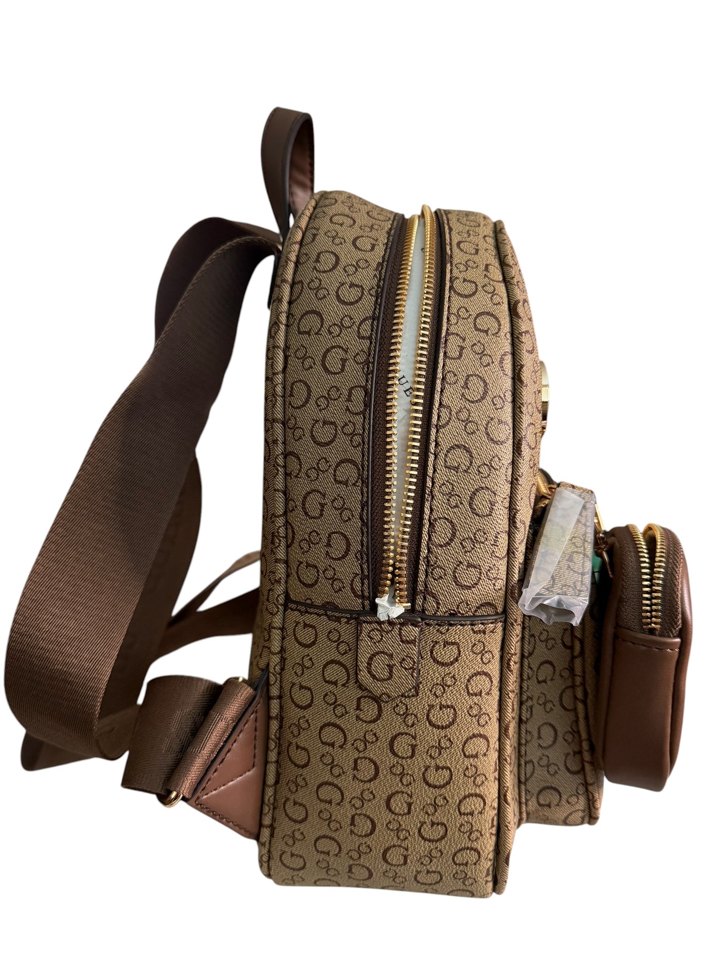 Morral Guess Original Café Monograma con Monedero