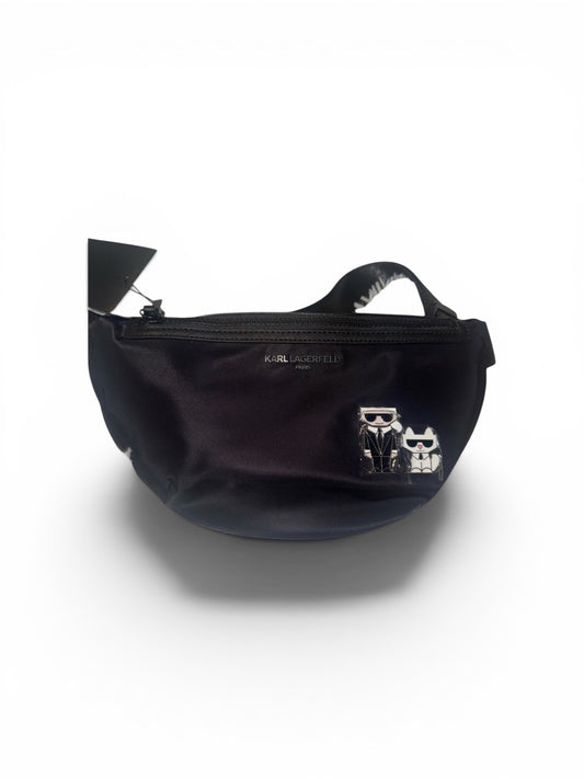 Riñonera Unisex Karl Lagerfeld Paris Negra con Ikonik Karl & Choupette