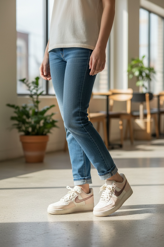 Tenis Nike Air Force 1 ’07 Next Nature para Mujer – Rosa Claro y Blanco