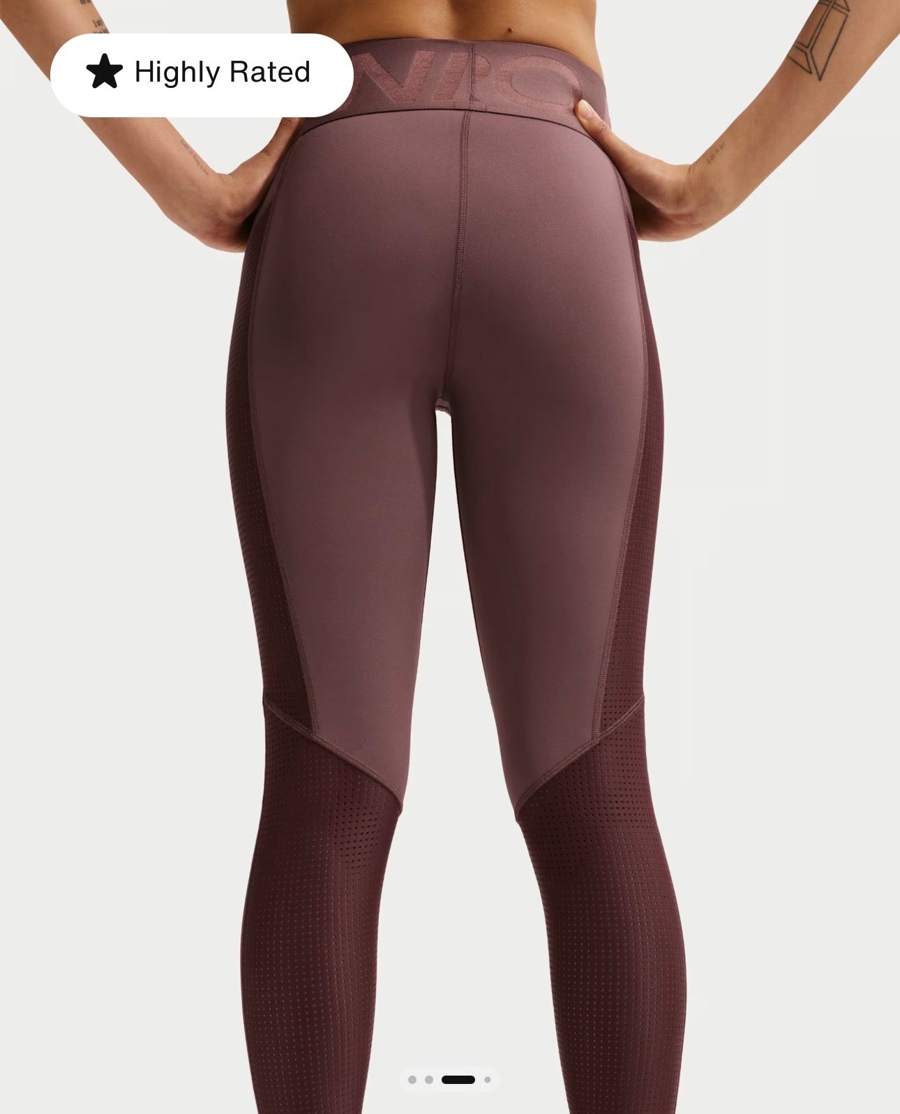 Nike Pro Sculpt Leggings Deportivos de Tiro Alto 7/8 Mujer – Burgundy Crush
