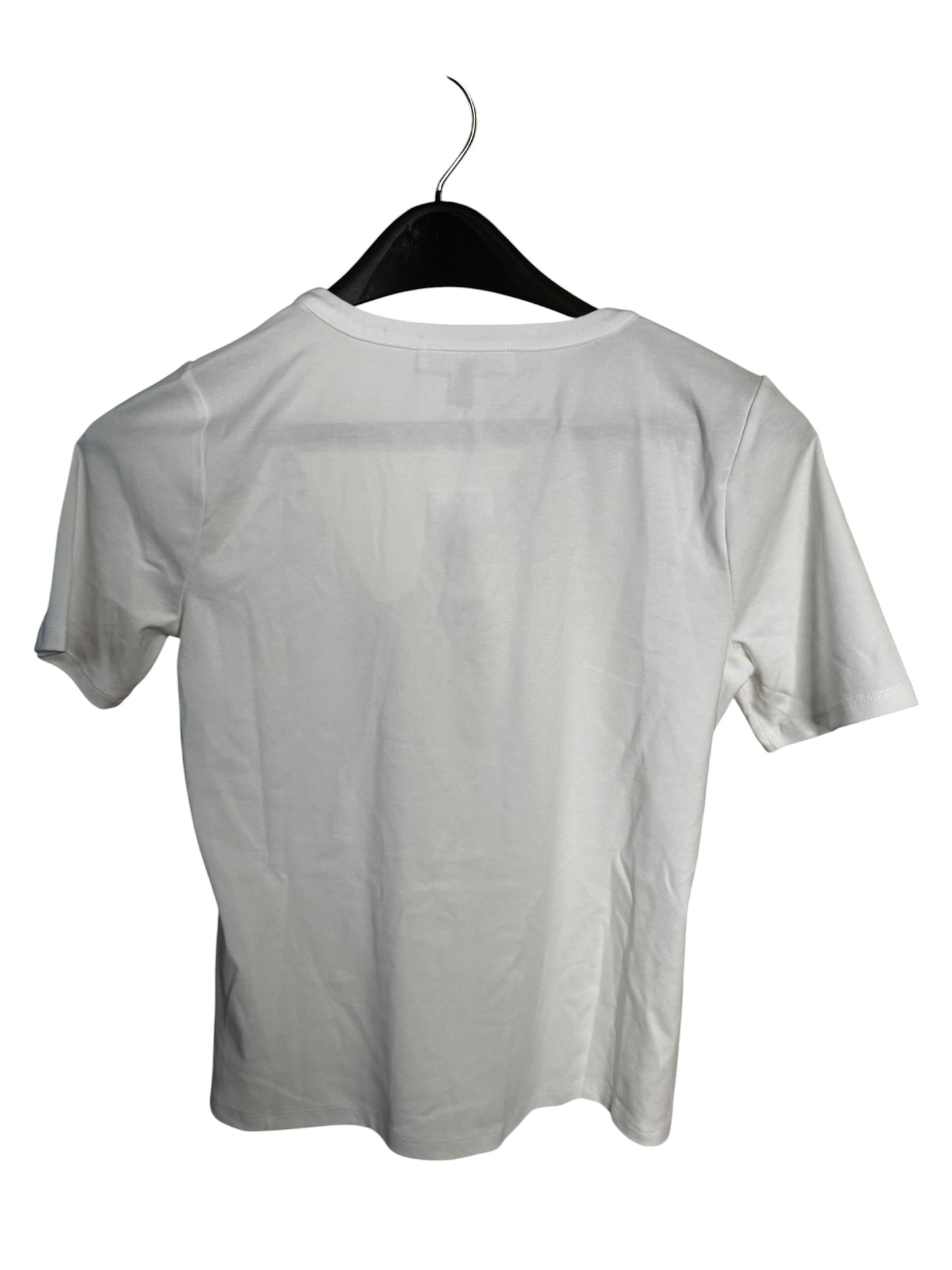 Camiseta Michael Kors Blanca con Cierre Frontal y Escote en V para Mujer