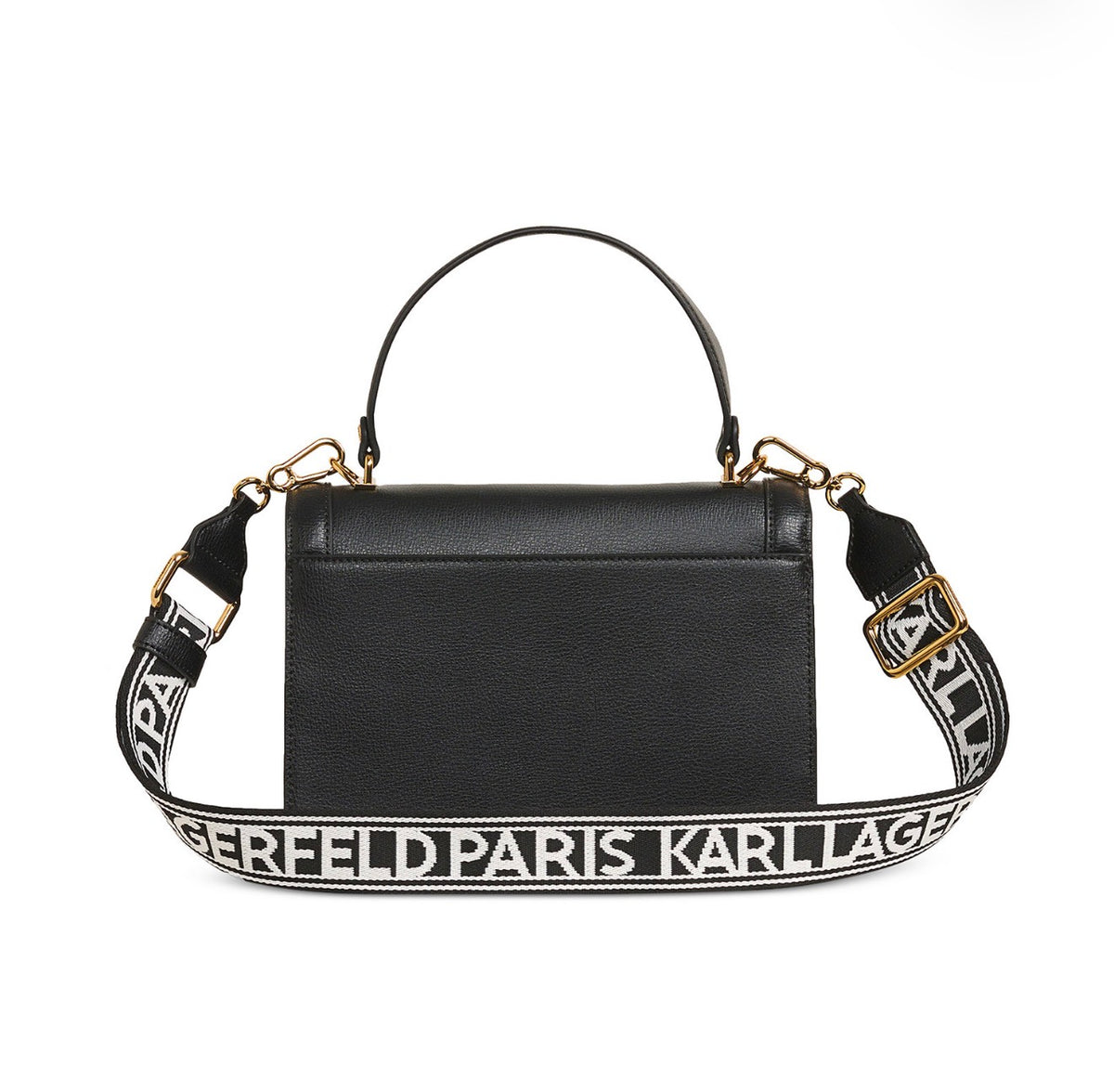 Bolso Cruzado Karl Lagerfeld Paris Simone de Cuero Negro