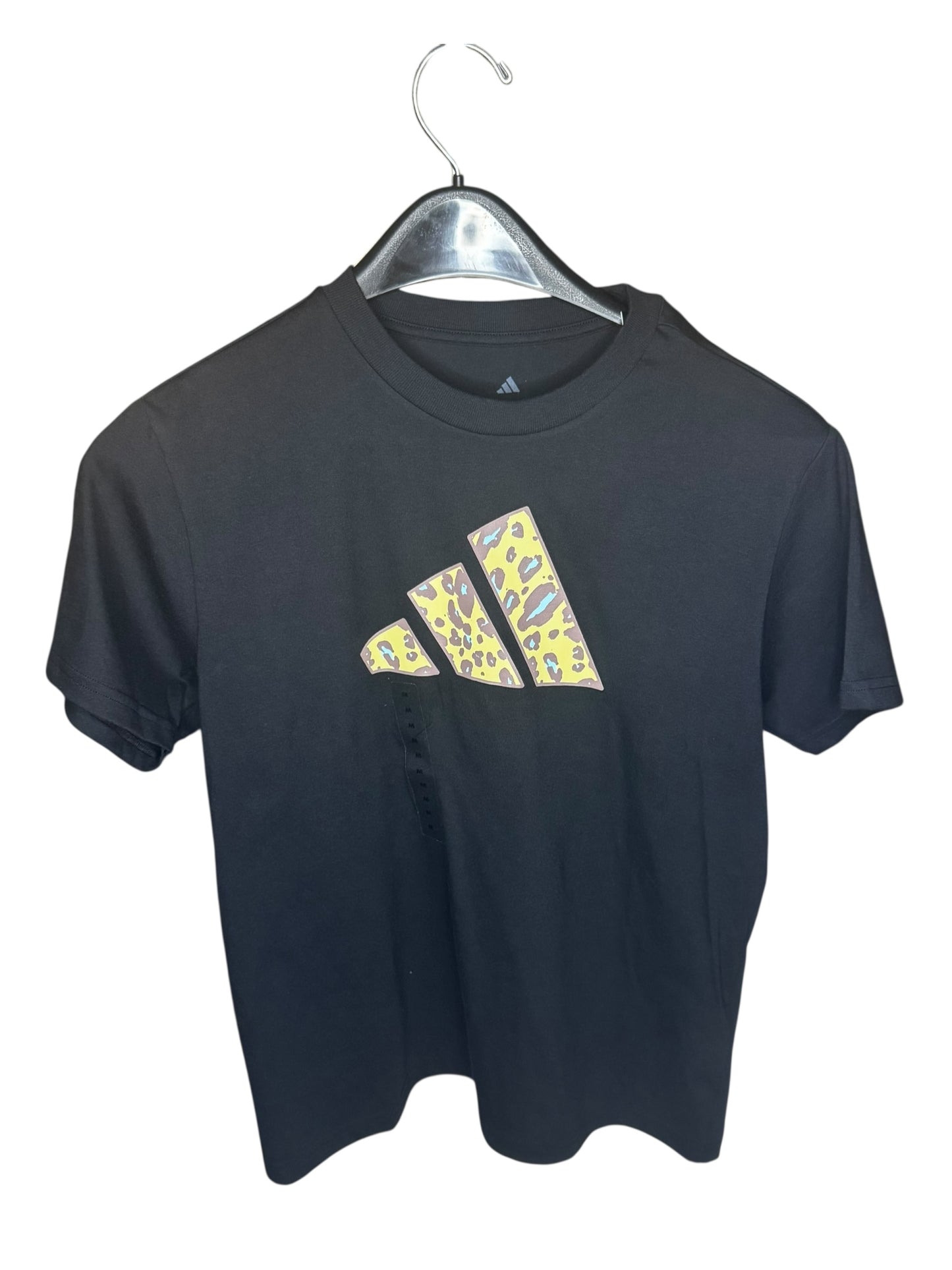 Camiseta Adidas para Mujer Negra con Logo Animal Print