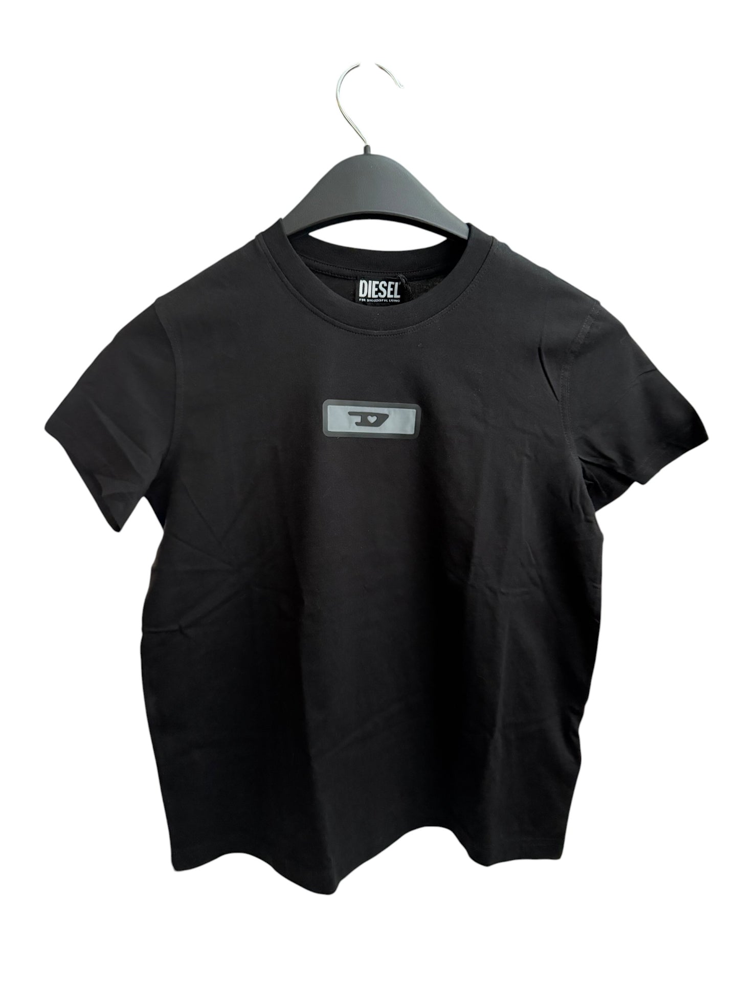 Camiseta Diesel Mujer Negra con Logo Frontal – Camiseta Original Premium