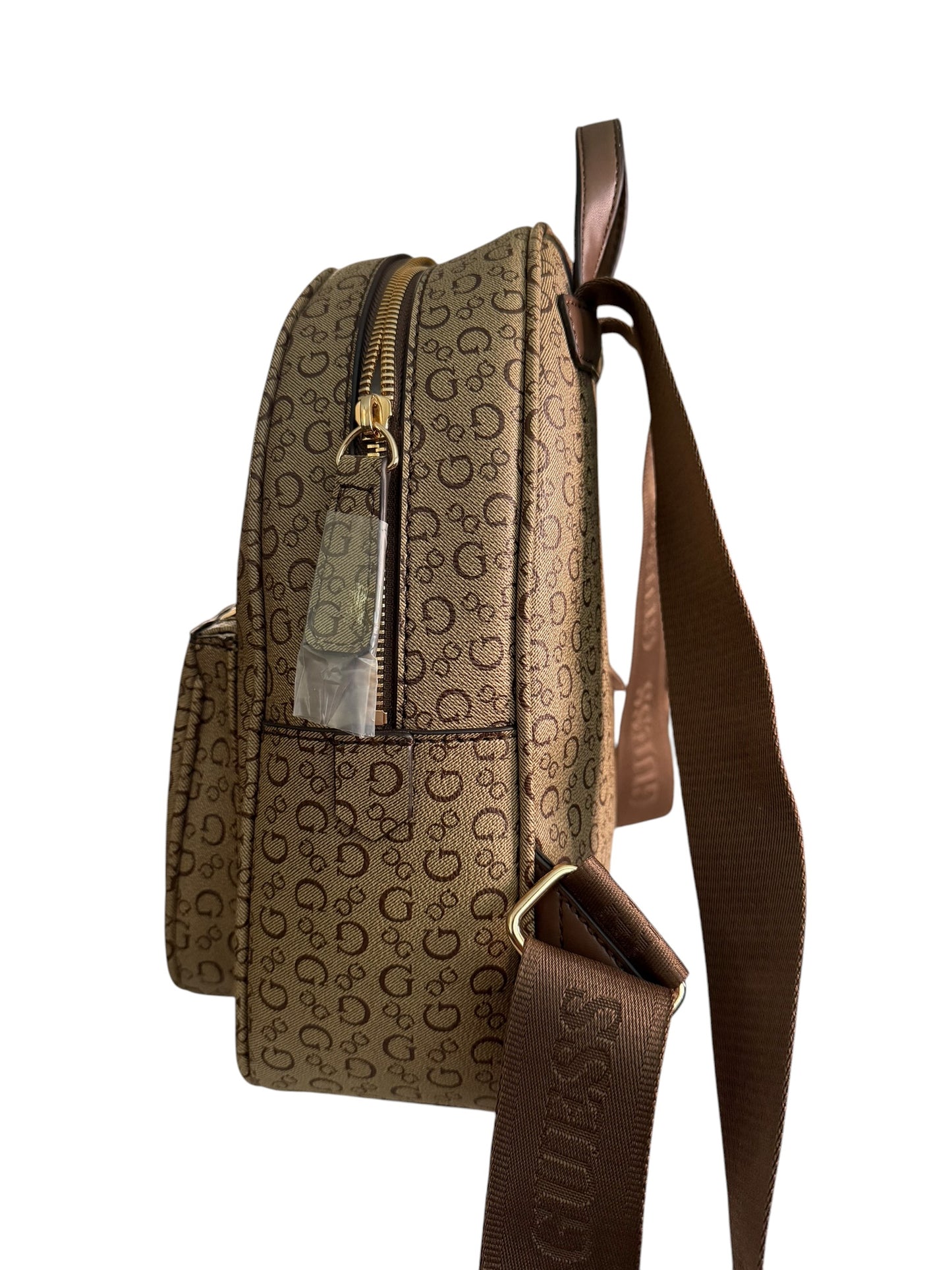 Morral Guess Original Café Monograma con Monedero