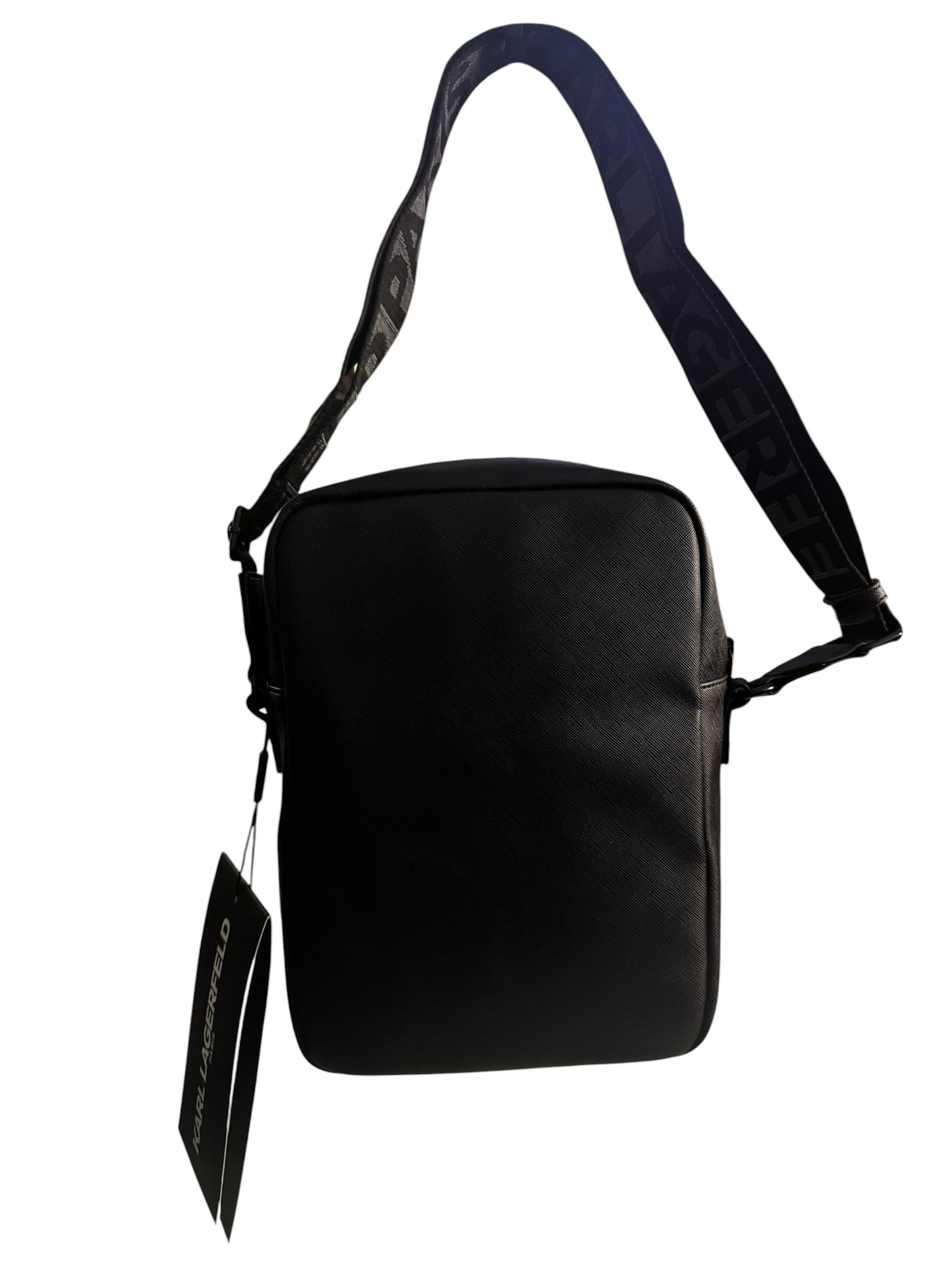 Bolso Crossbody Karl Lagerfeld Paris Negro con Charm Ikonik Karl & Choupette