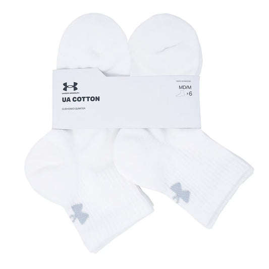 Medias Under Armour Tobilleras Blancas (Pack de 6) – Training Cotton Cushioned