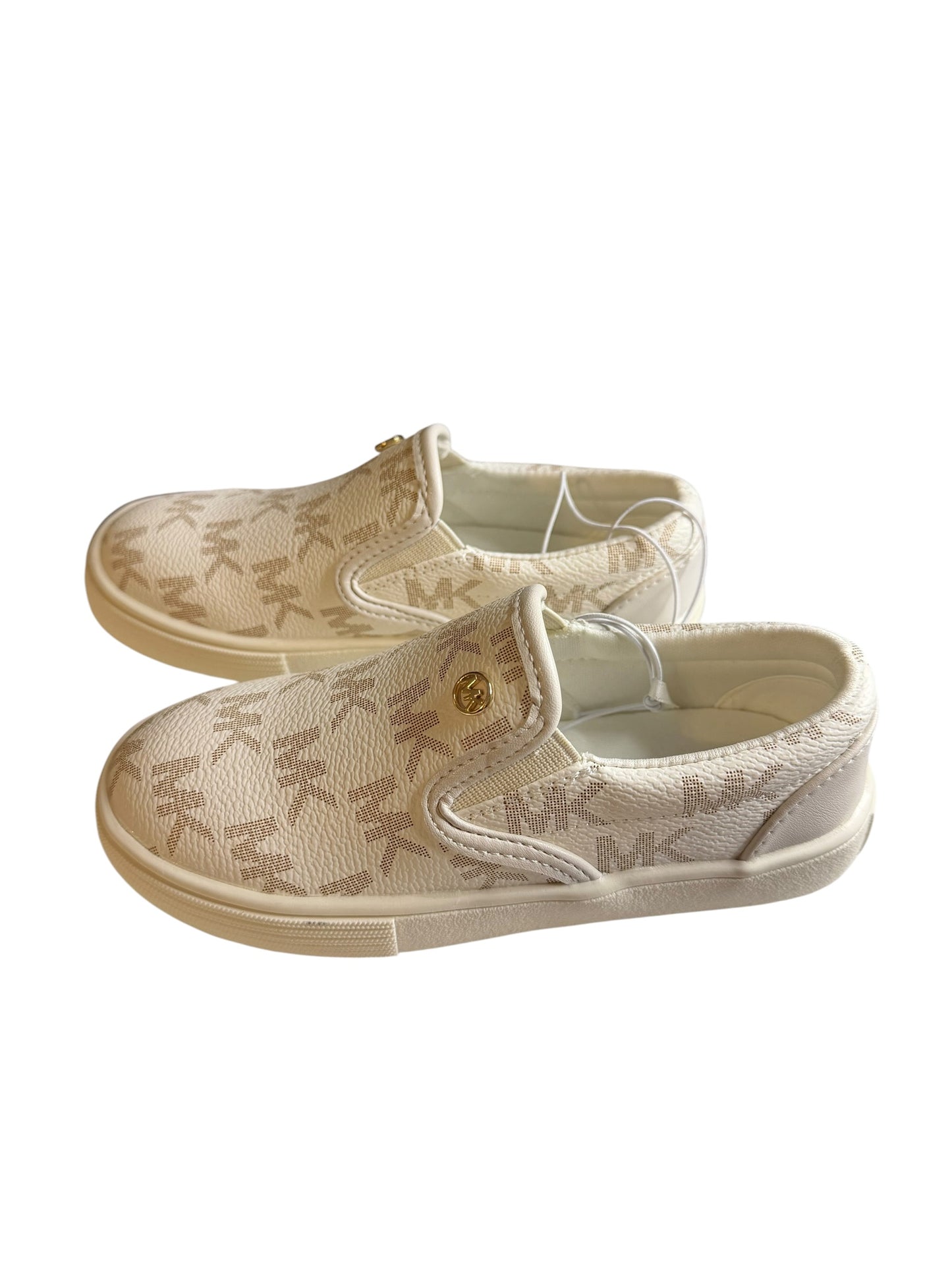 Tenis Slip-On Michael Kors para Niña Blancos con Monograma MK – Talla 11 US Kids