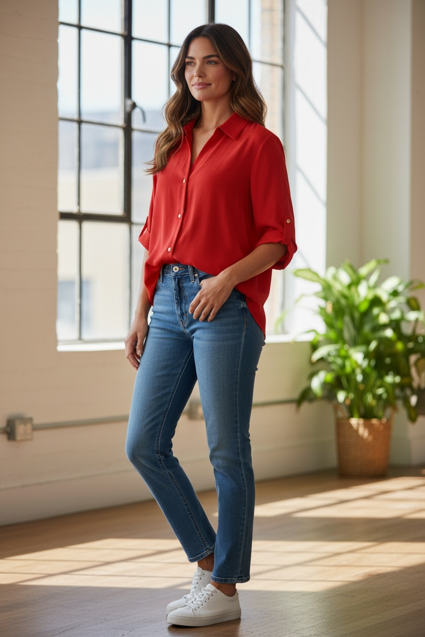 Blusa Michael Kors Coral para Mujer