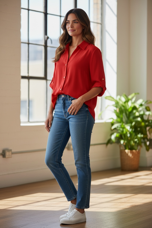 Blusa Michael Kors Coral para Mujer