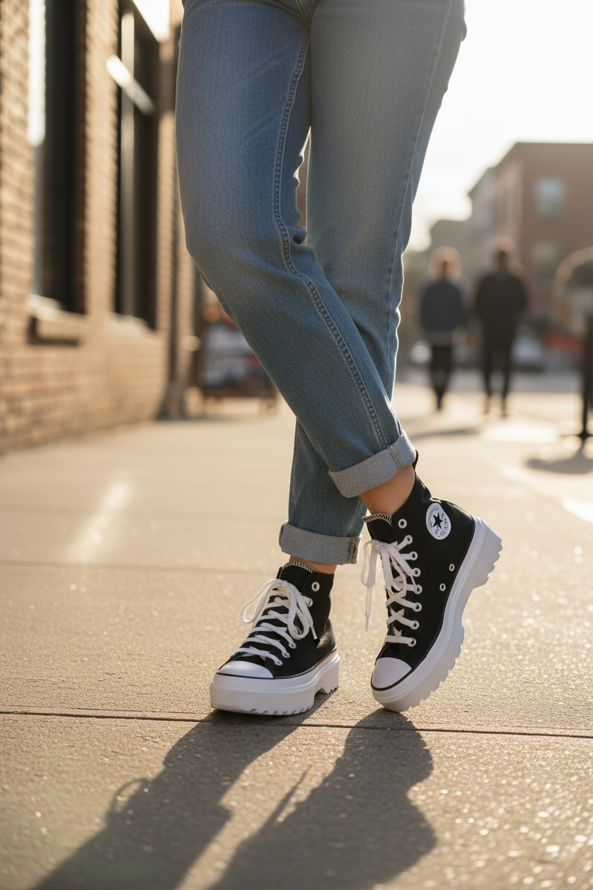 Tenis Converse Chuck Taylor All Star Plataforma Mujer – Negro / Blanco