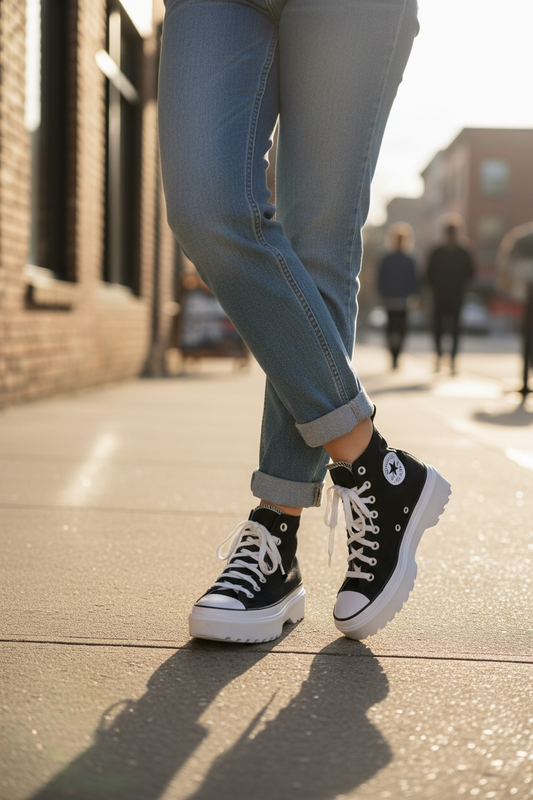 Tenis Converse Chuck Taylor All Star Plataforma Mujer – Negro / Blanco