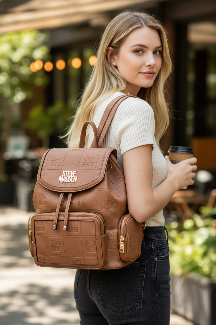 Morral Steve Madden para Mujer con Bolsillo Frontal