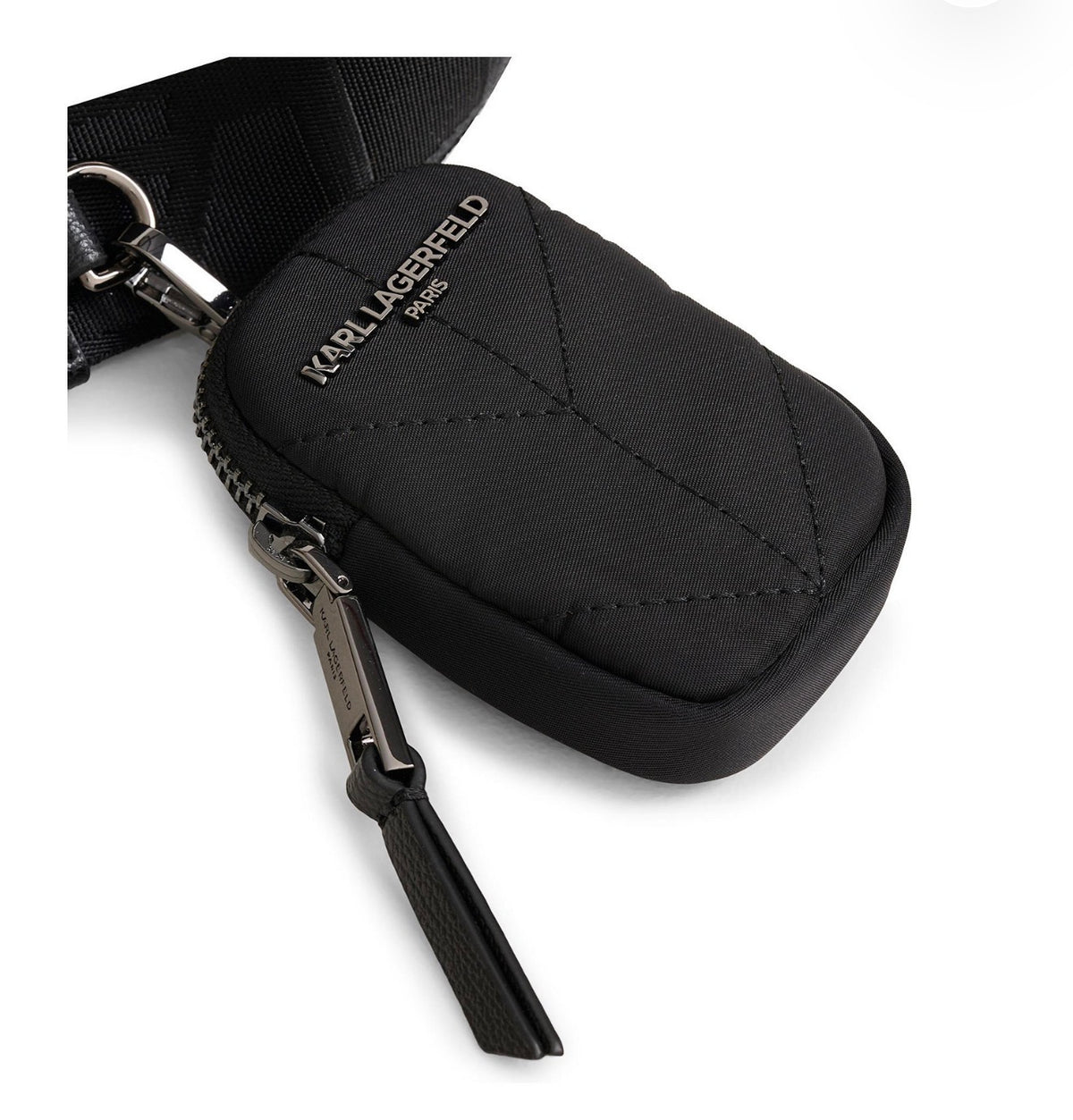 Bolso Cruzado Karl Lagerfeld Paris Voyage Negro Acolchado