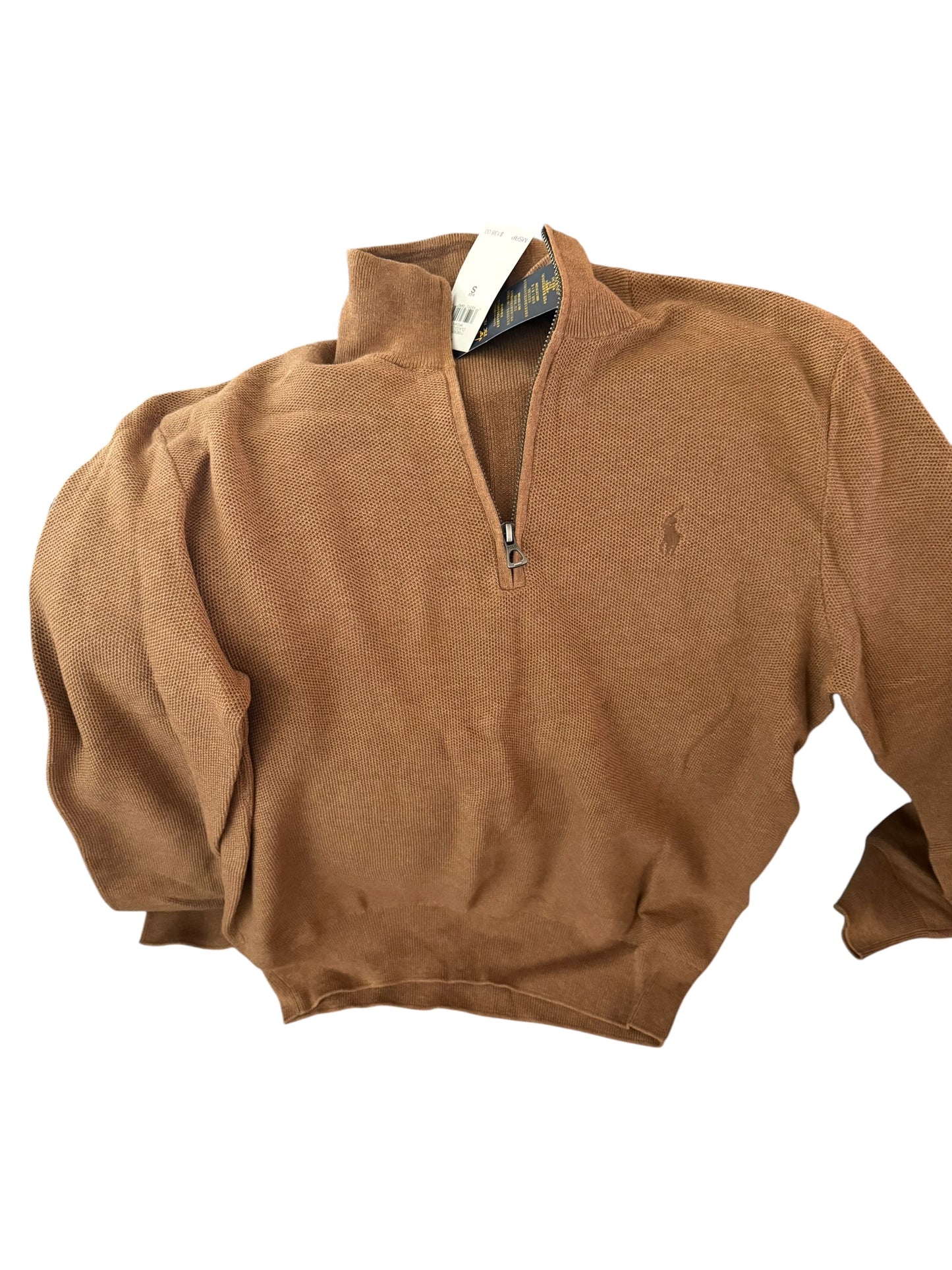 Suéter Polo Ralph Lauren Quarter-Zip Color Camel para Hombre