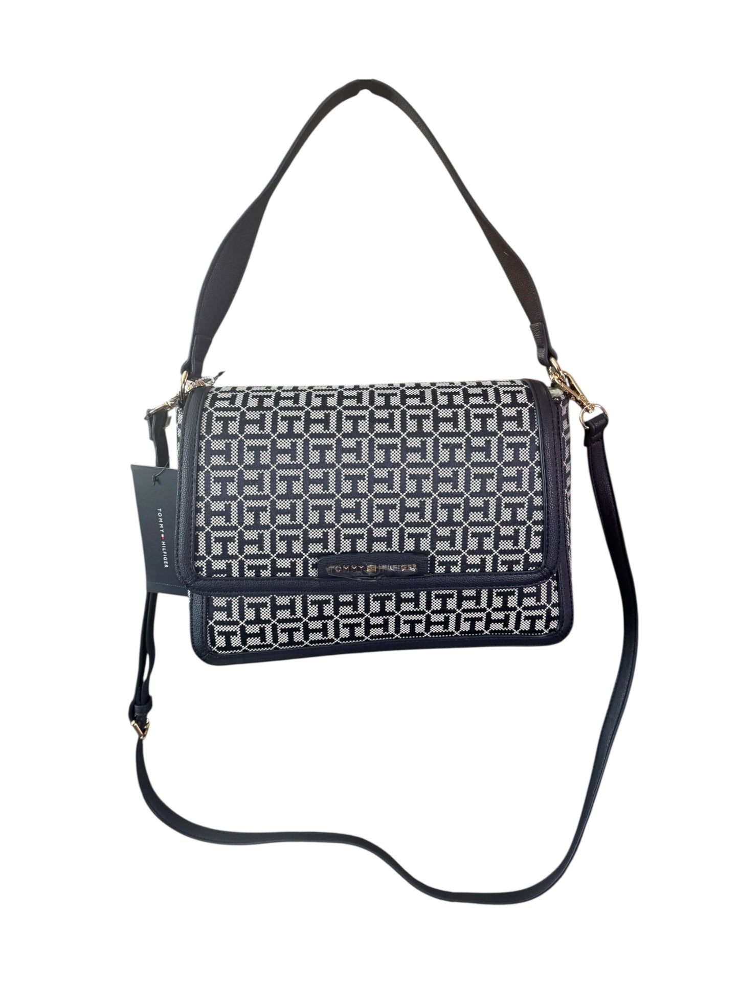 Bolso Tommy Hilfiger Mujer Azul Marino con Monograma – Bandolera Elegante