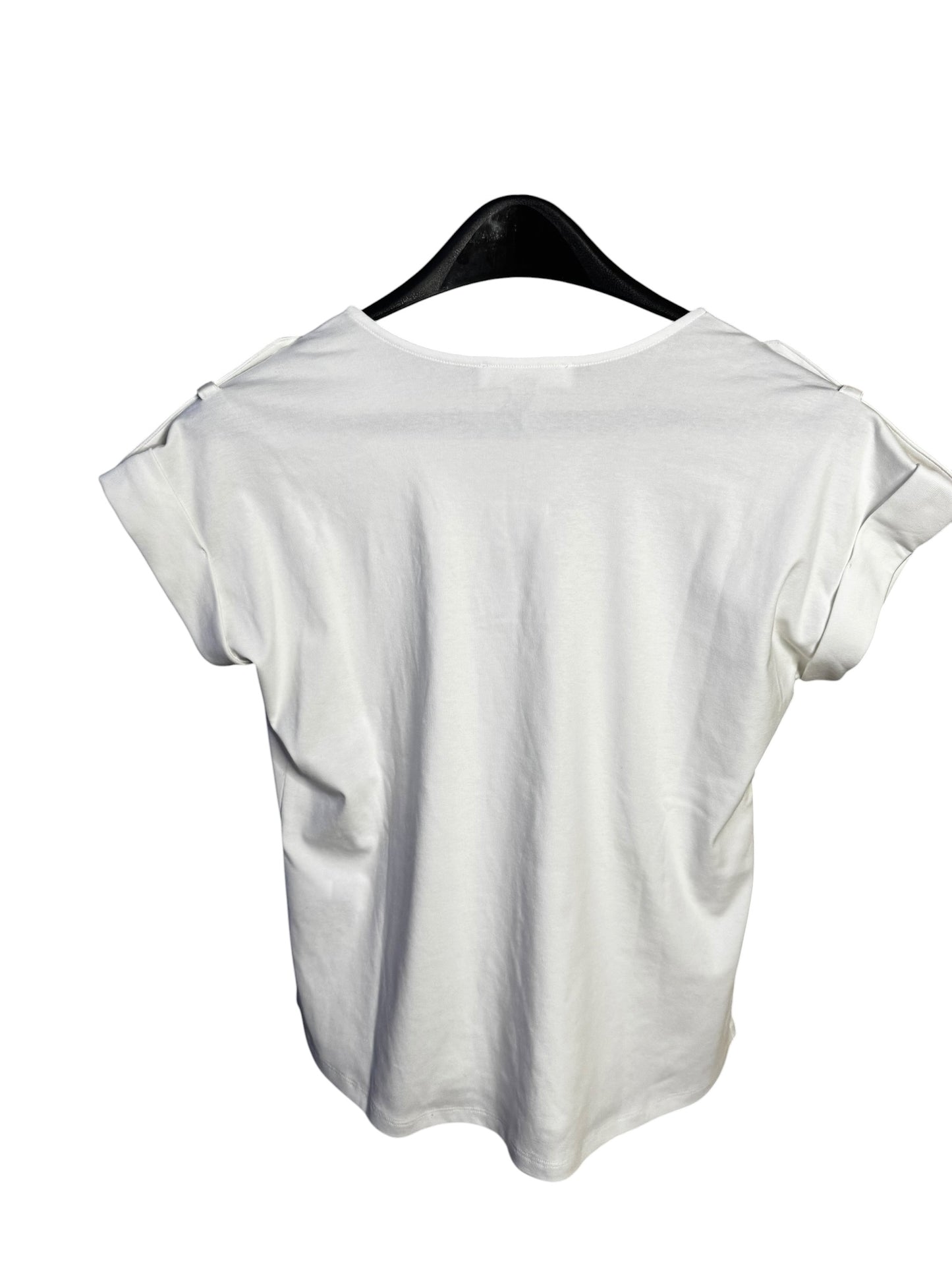 Blusa Michael Kors Azul Marino de Cuello V con Detalles Dorados
