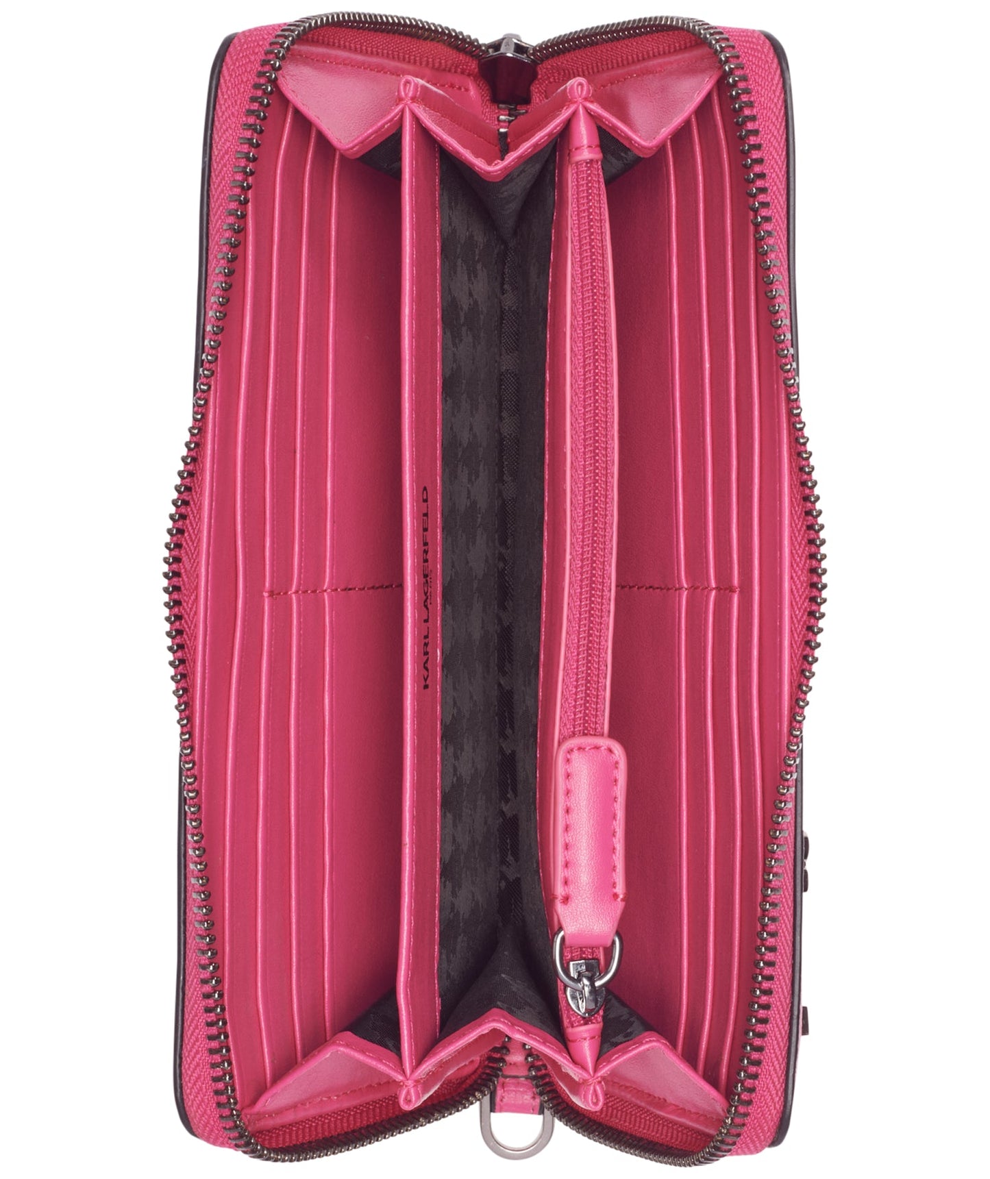 Billetera Karl Lagerfeld Fucsia con Muñequera y Detalles Ikonik