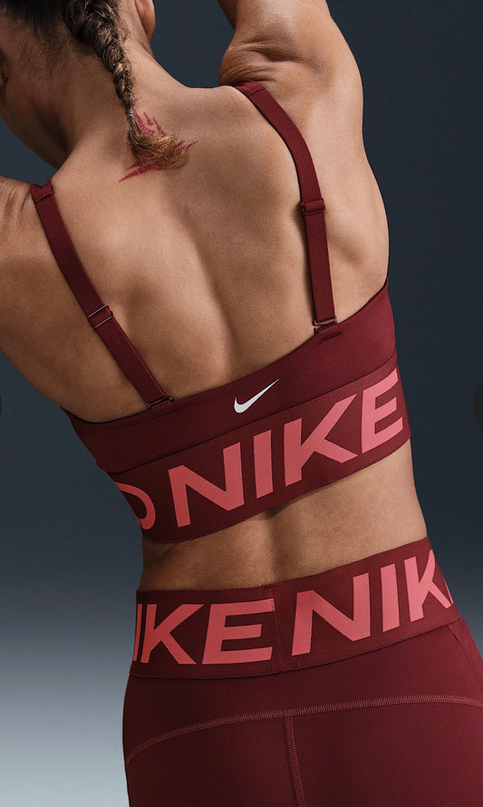Nike Pro Indy Plunge Bra Deportivo de Soporte Medio para Mujer – Dark Team Red