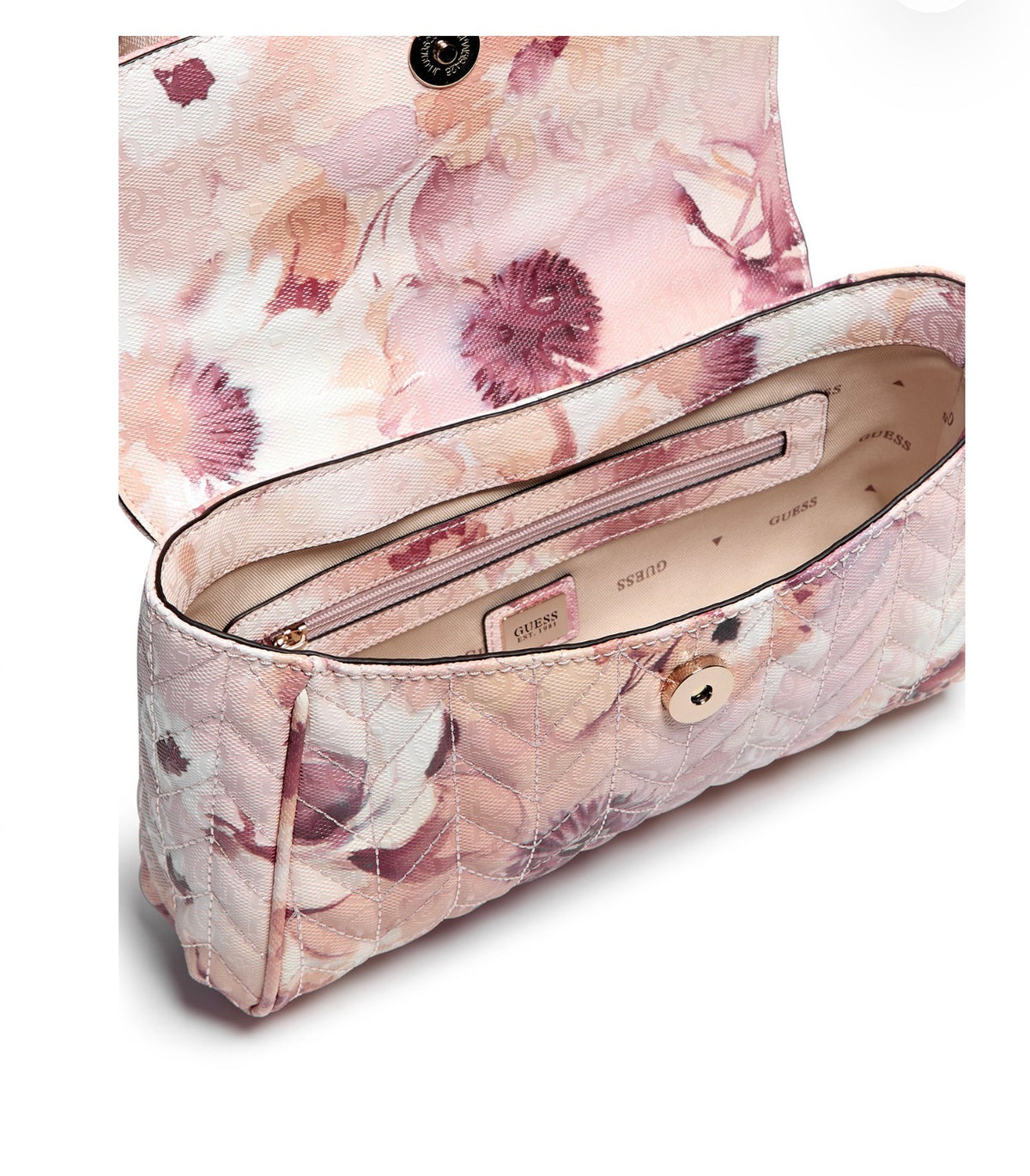 Bolso Crossbody GUESS Floral Acolchado con Cadena