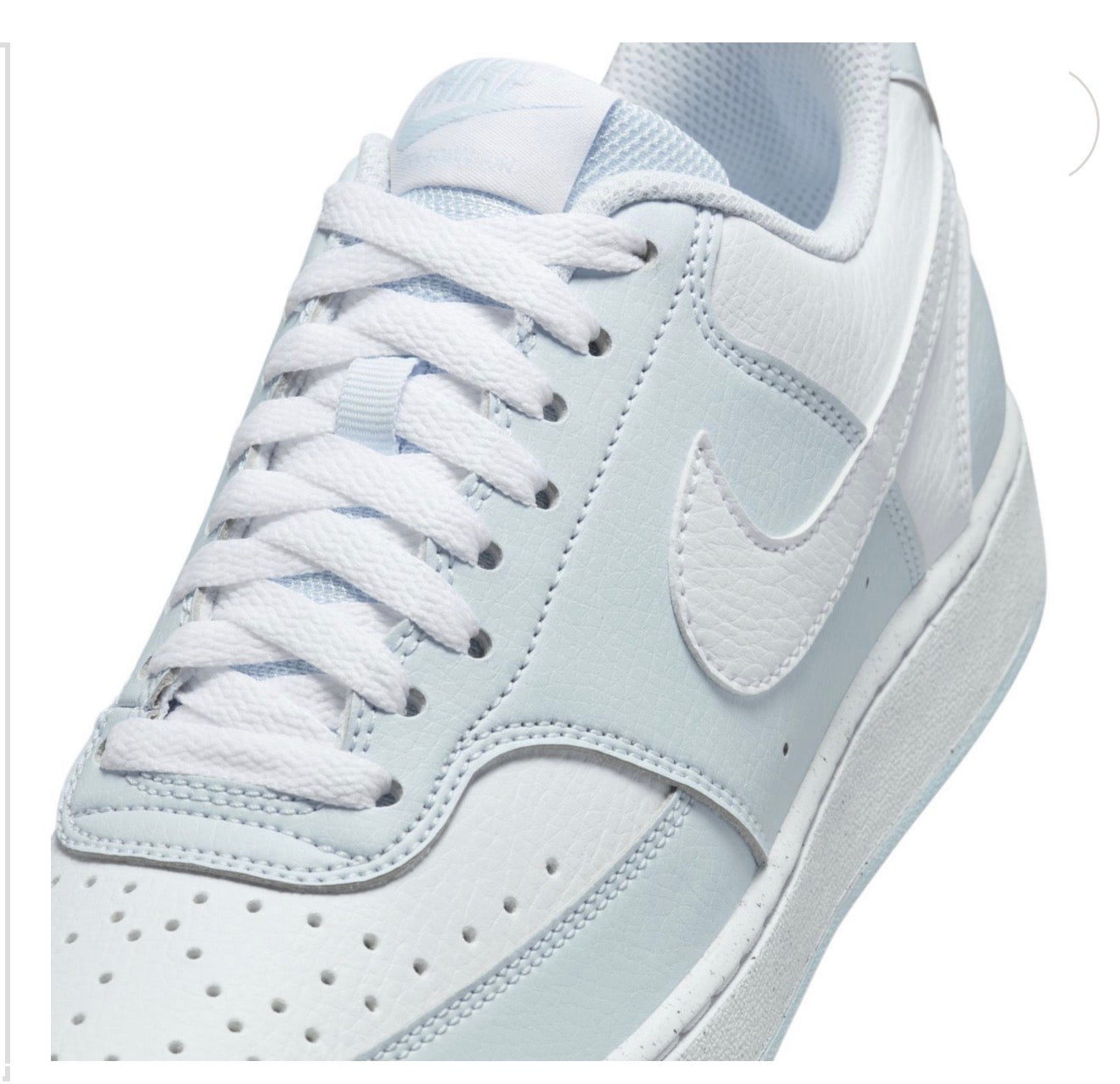 Tenis Nike Court Vision Low Next Nature para Mujer – Gris Claro/Blanco