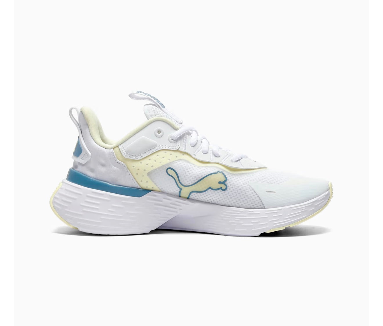 Tenis Puma Softride Sway Mujer Blanco/Gold Moon