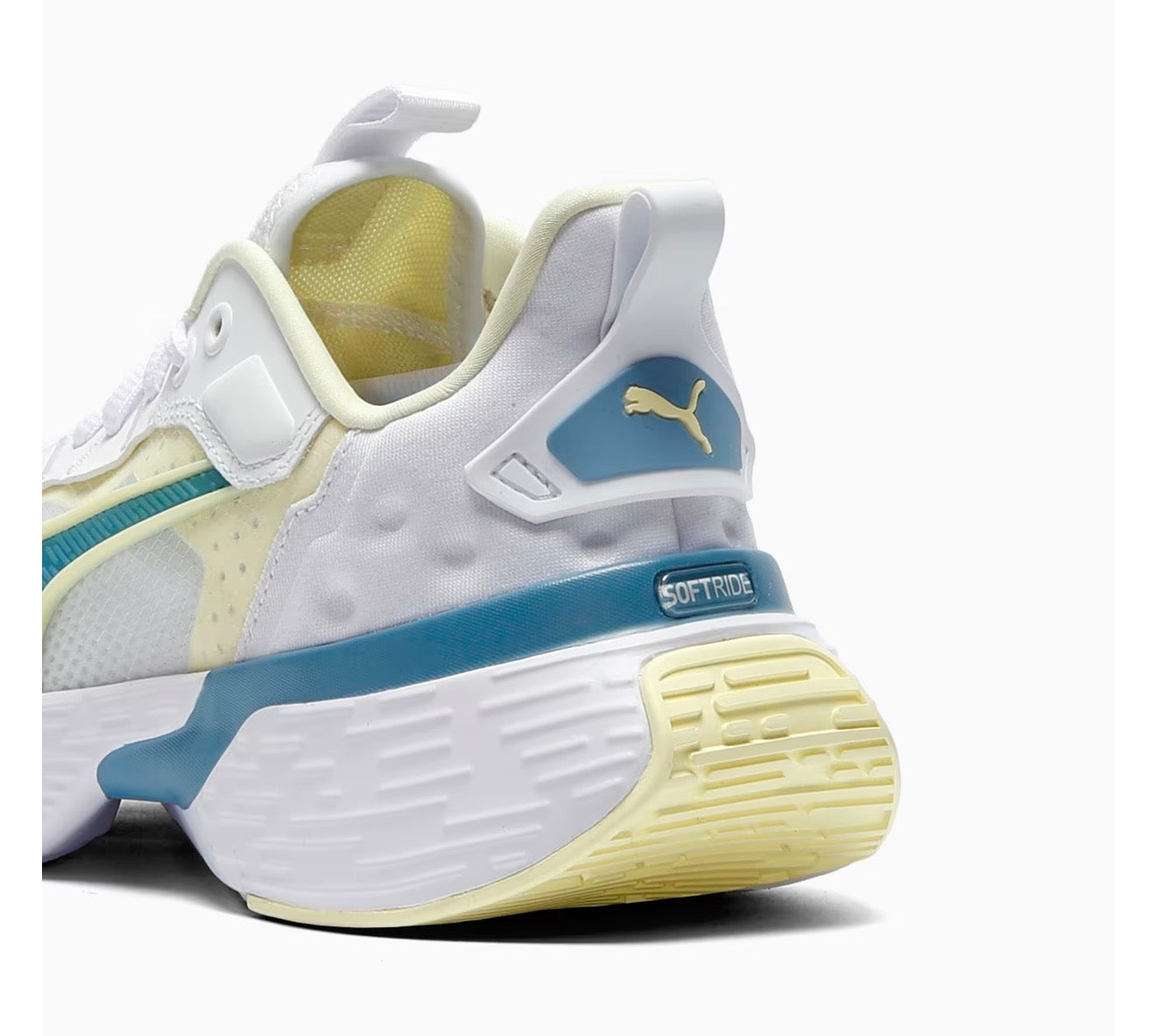 Tenis Puma Softride Sway Mujer Blanco/Gold Moon