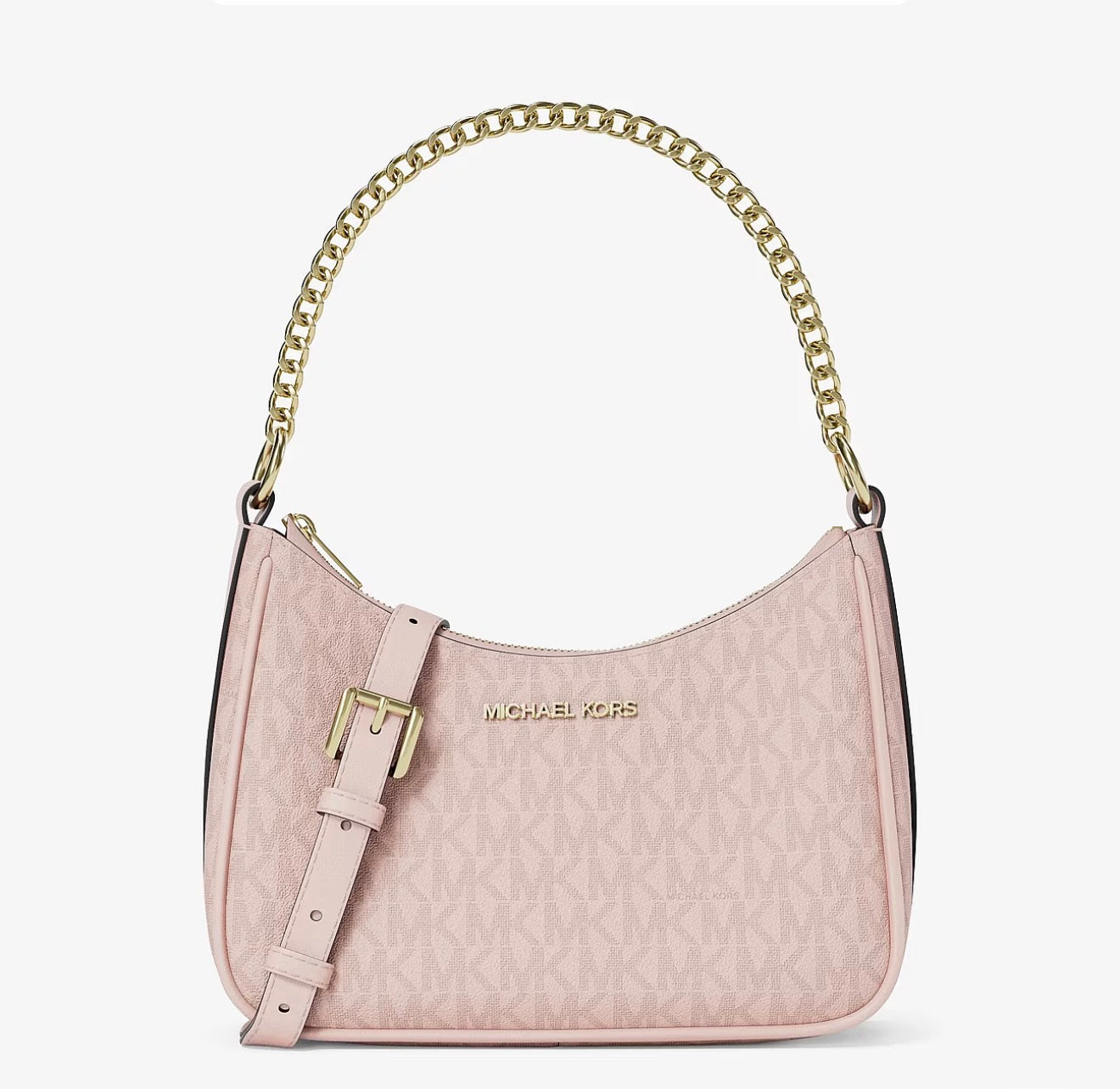 Bolso Michael Kors Logo Print Rosa con Cadena y Correa Ajustable para Mujer