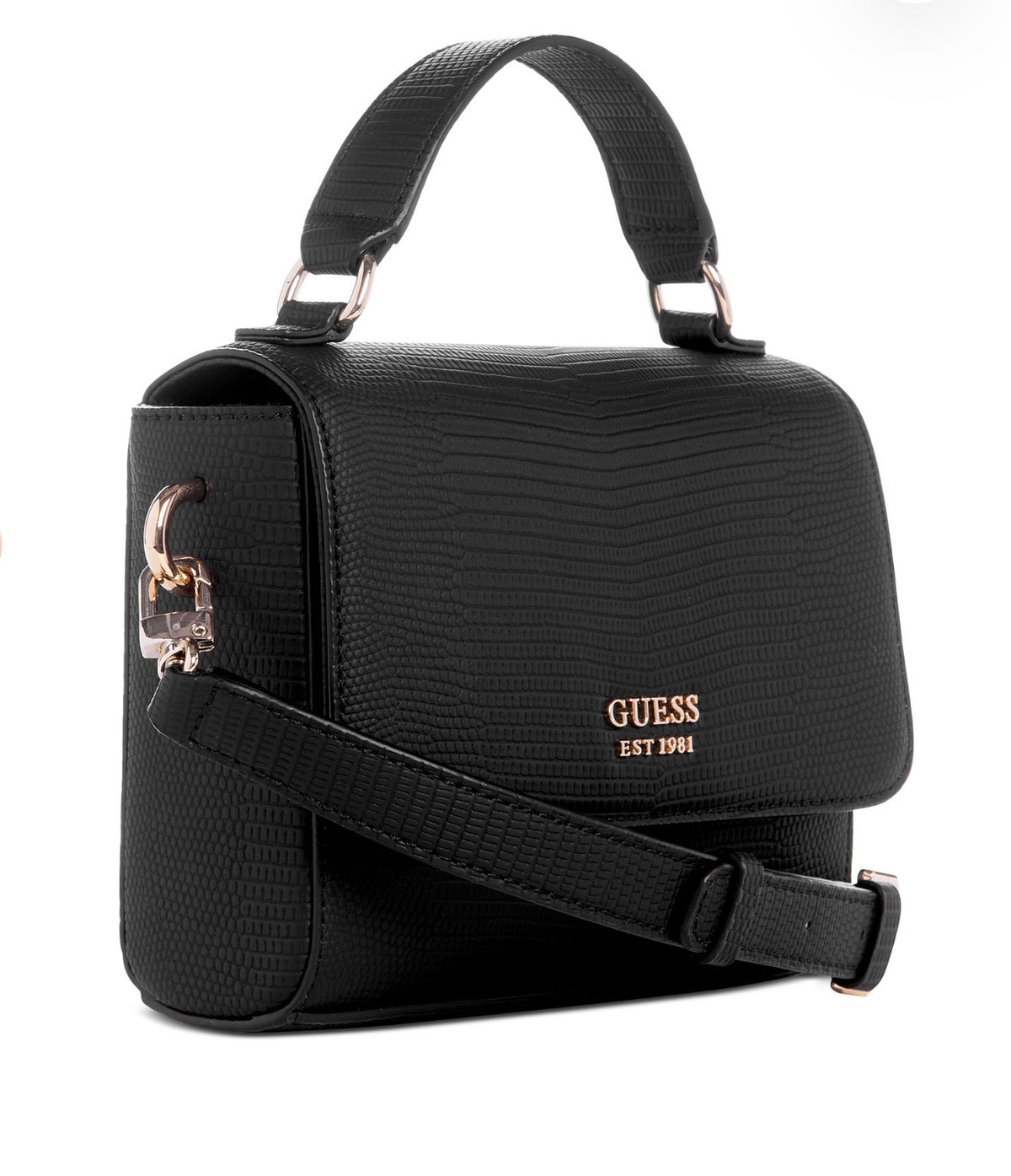 Bolso Mini Crossbody GUESS Texturizado Negro con Asa