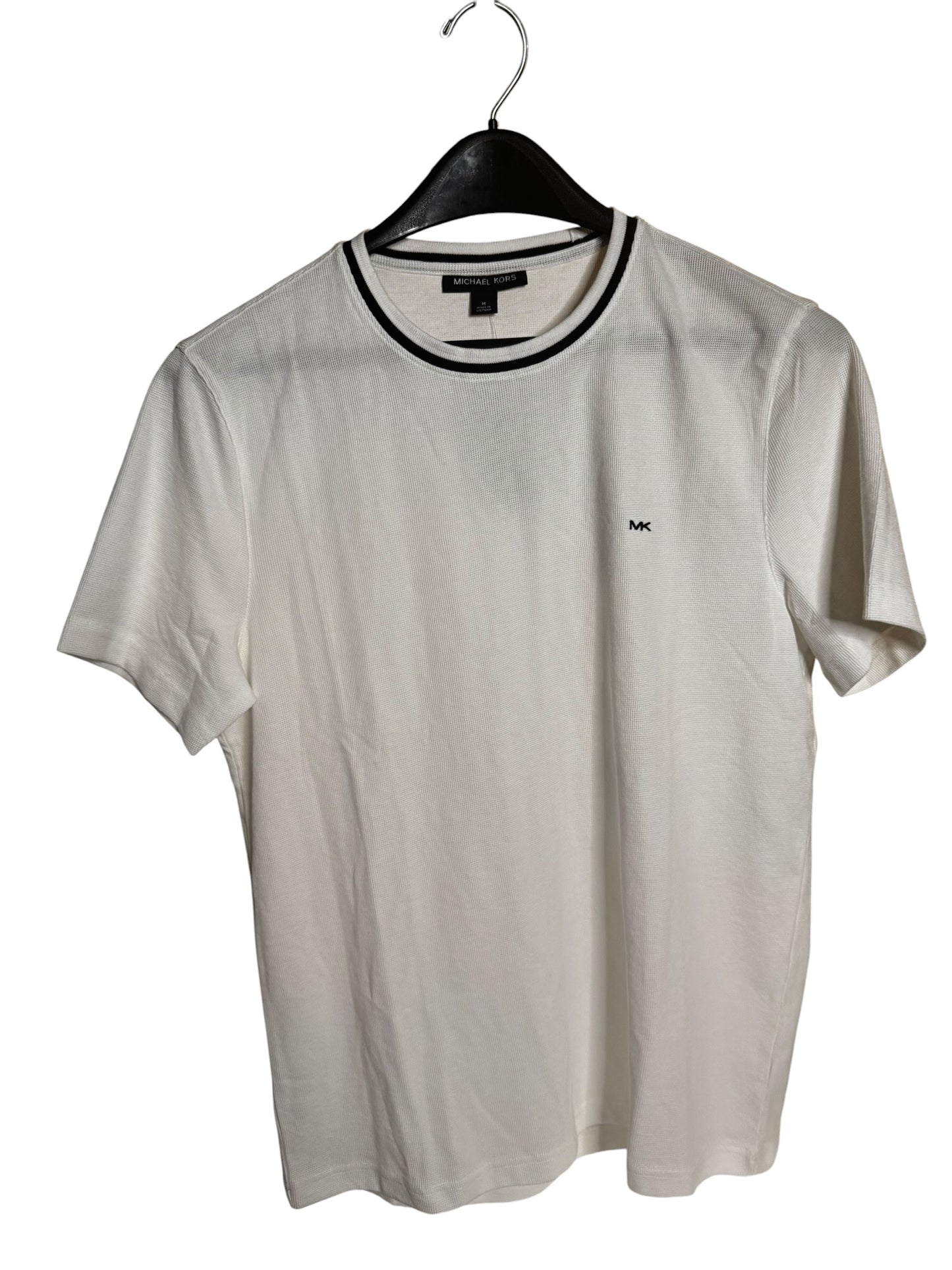 Camiseta Michael Kors Hombre Blanca con Detalles Negros